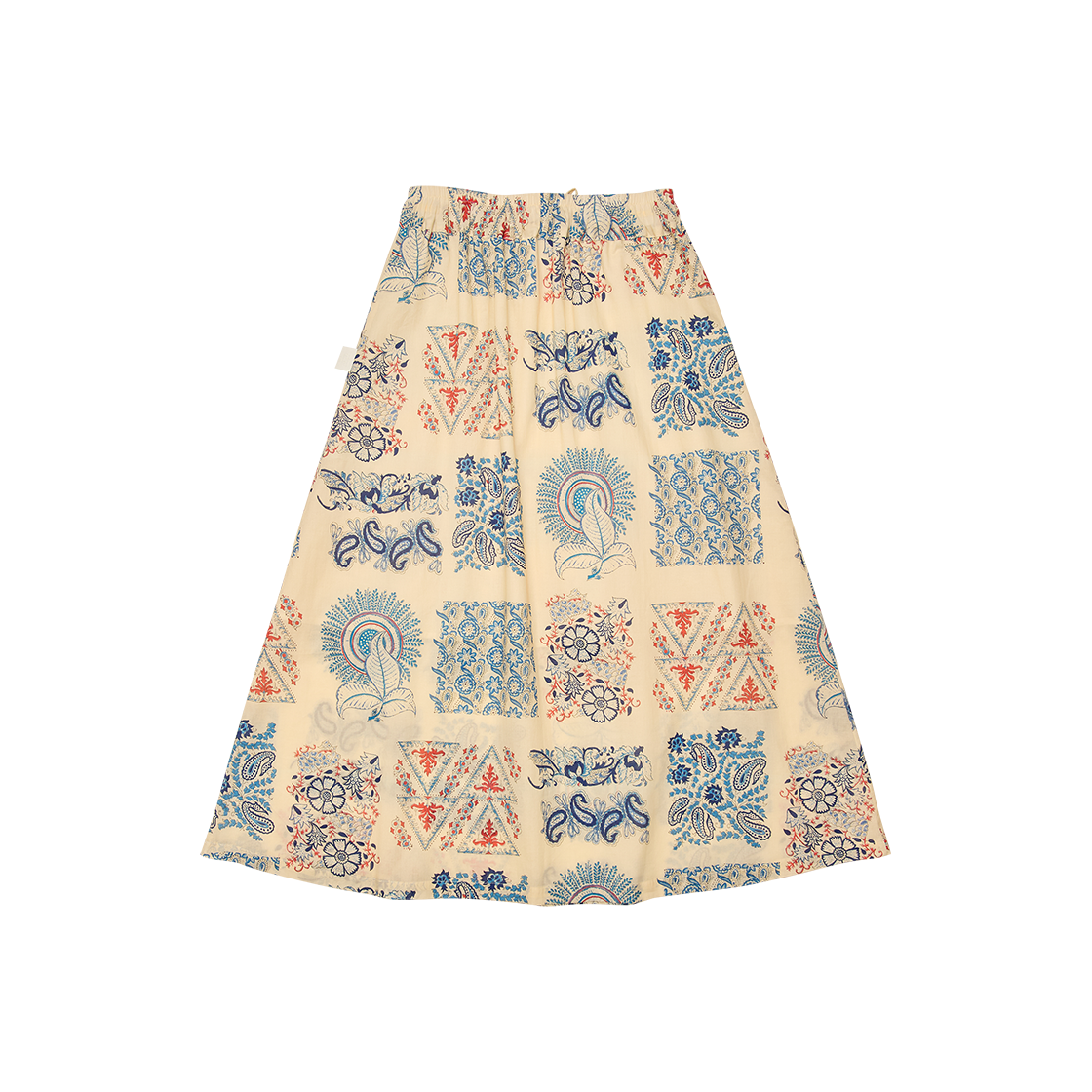 고트 80s 코튼 패턴 스커트 아이보리 블루((W) GORT 80s Cotton Pattern Skirt Ivory Blue) - 2