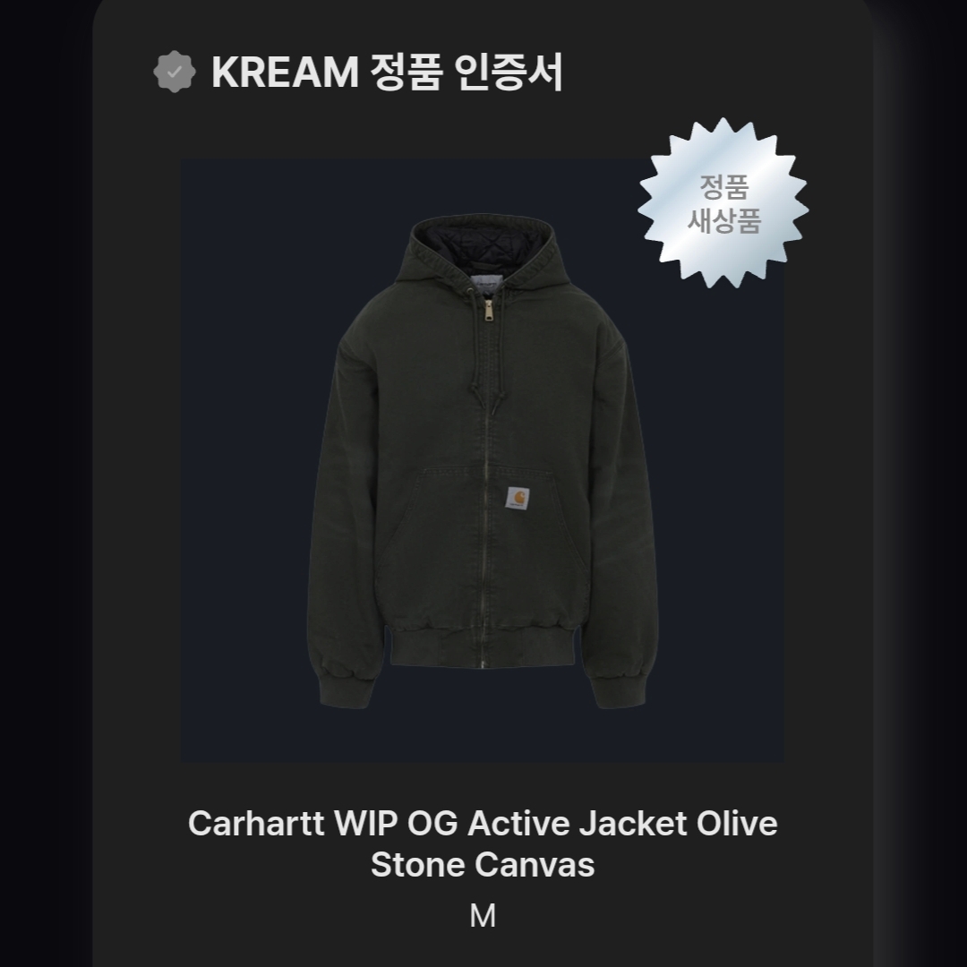 Carhartt WIP OG Active Jacket Olive Stone Canvas 착용 스타일 - 2