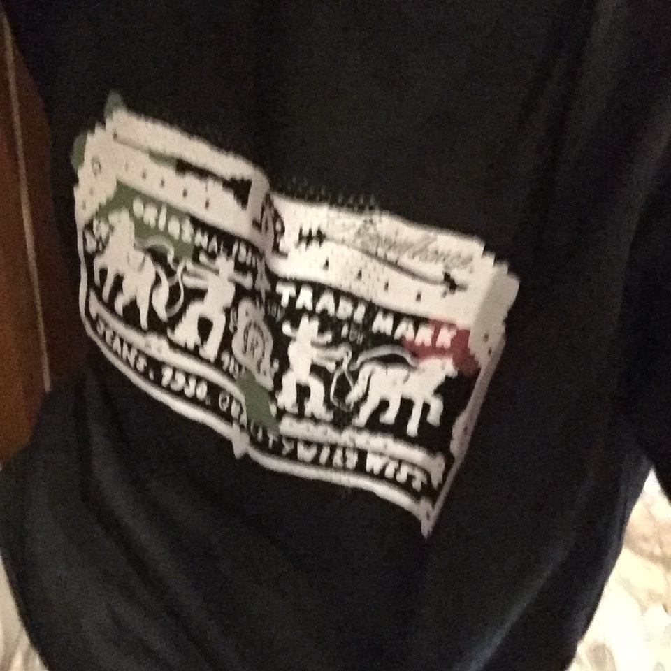 [KREAM 단독] Thevinylhouse Cowboy Pictogram Ringer Tee Black 착용 스타일 - 2