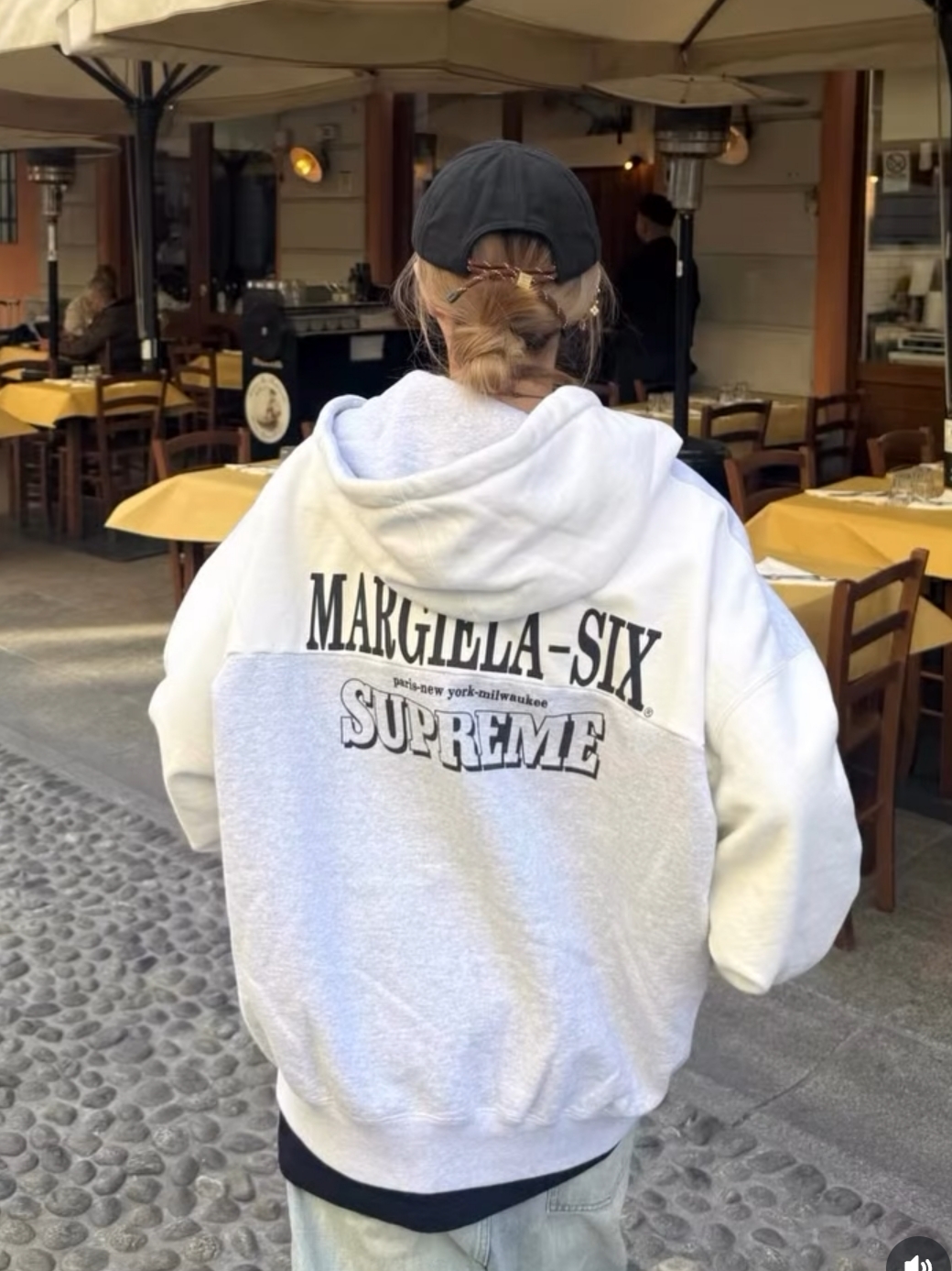 Supreme x MM6 Maison Margiela Eagle Zip Up Hooded Sweatshirt Ash Grey - 26SS 착용 스타일