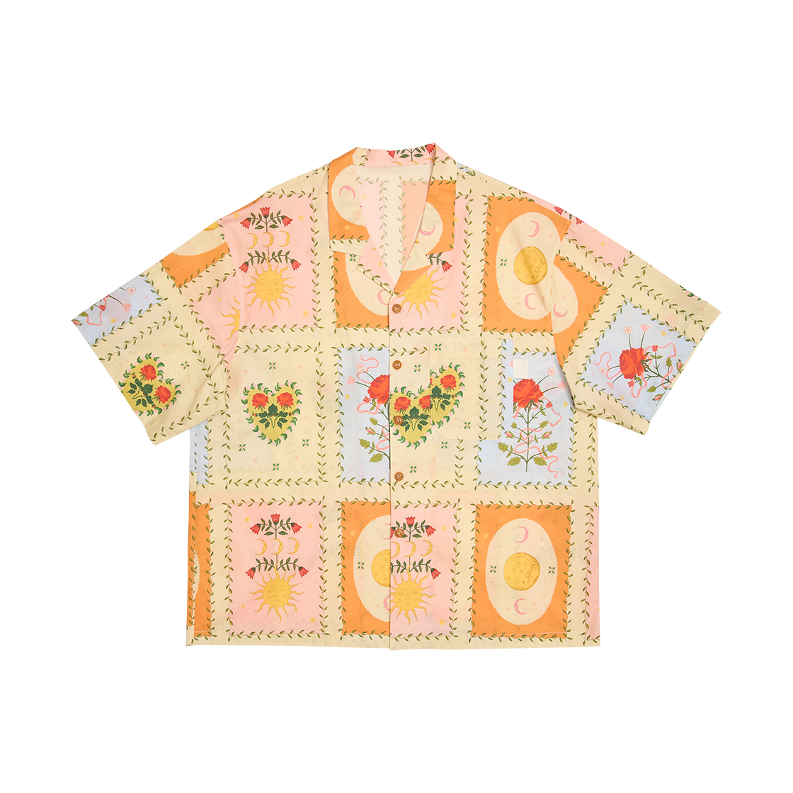 고트 80s 코튼 패턴 하와이안 셔츠 옐로(GORT 80s Cotton Pattern Hawaiian Shirts Yellow)