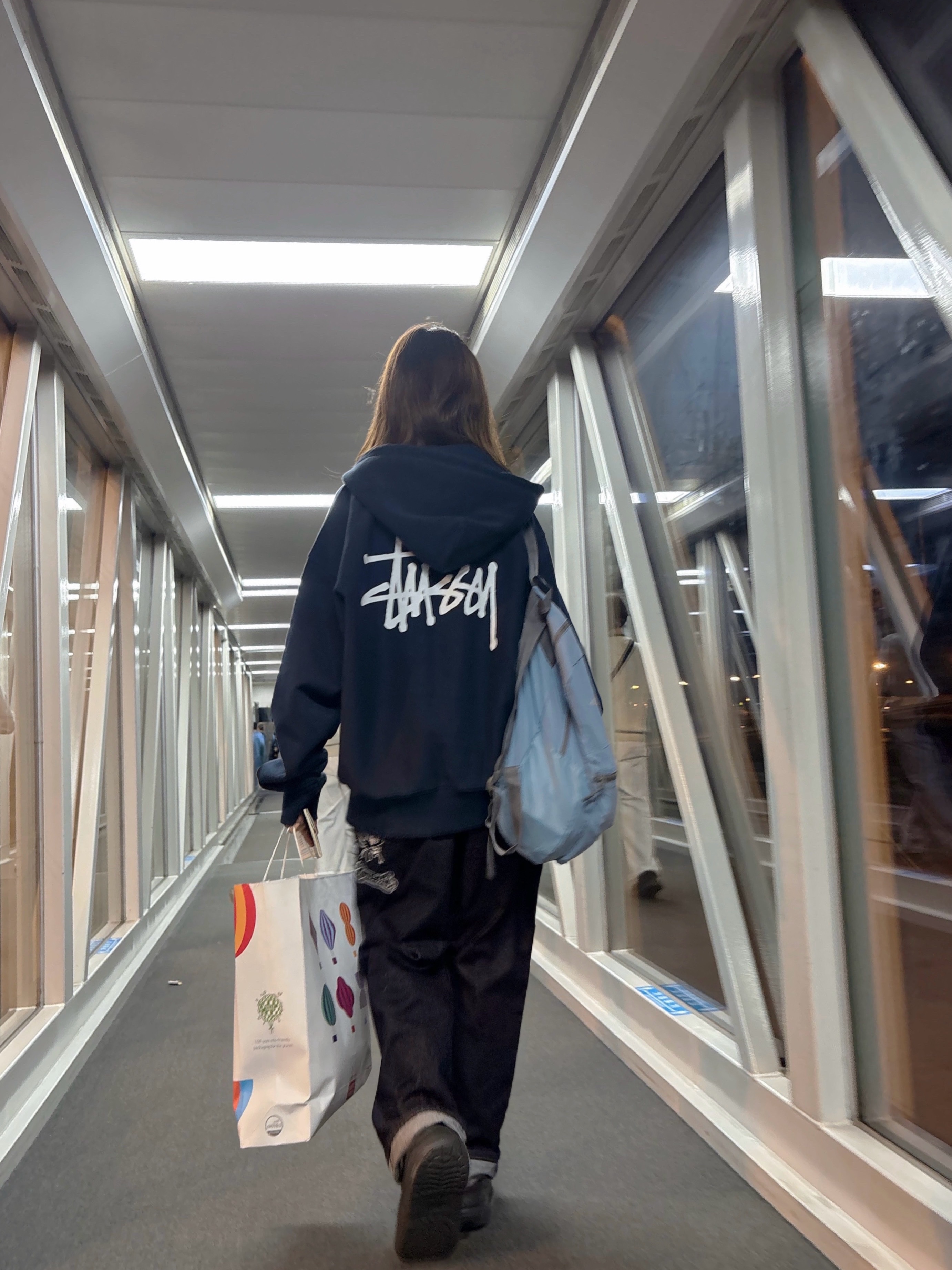 Stussy Basic Stussy Zip Hoodie Navy 2024, 2025, Mischief Rhombus Light Weight Backpack Greyish Blue - The Hyundai Seoul Exclusive 착용 스타일