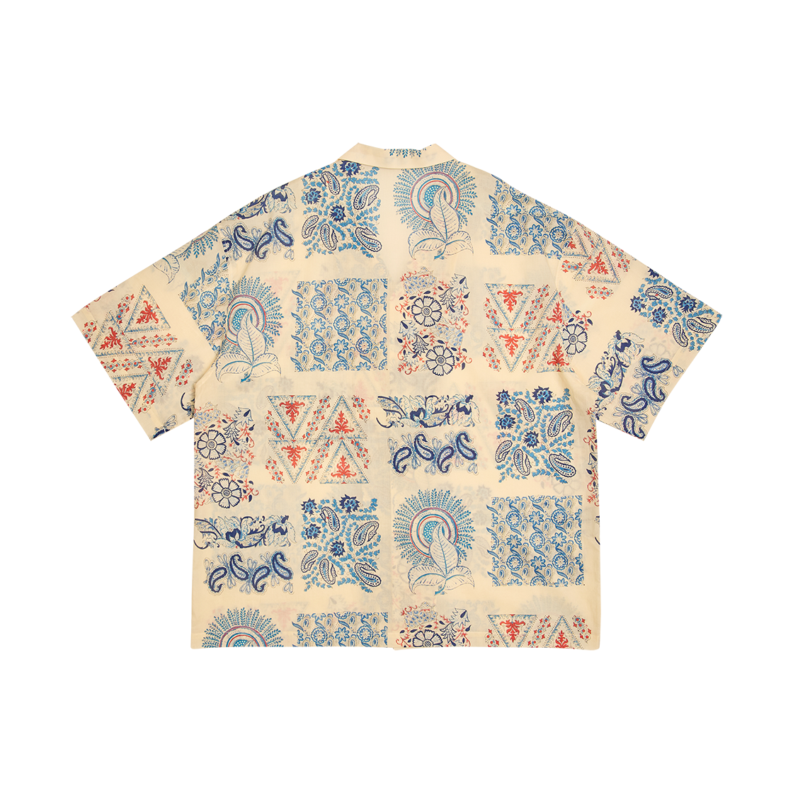 고트 80s 코튼 패턴 하와이안 셔츠 아이보리 블루(GORT 80s Cotton Pattern Hawaiian Shirts Ivory Blue) - 2