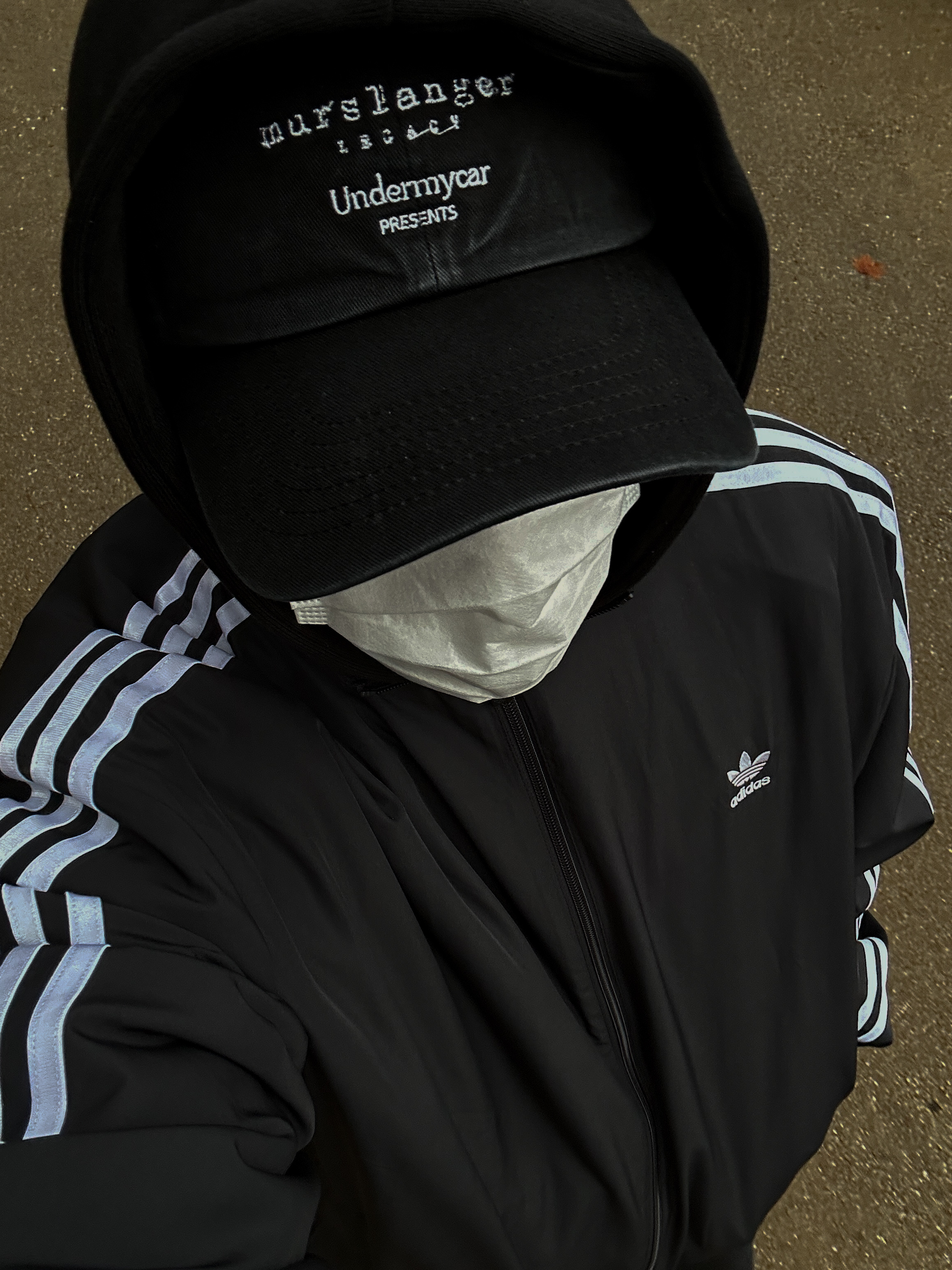 (W) Adidas Adilenium Season 3 Oversized Track Top Black - KR Sizing, Undermycar MU.127 Classic Logo Brush Washed Sweat Shorts Black 착용 스타일 - 1