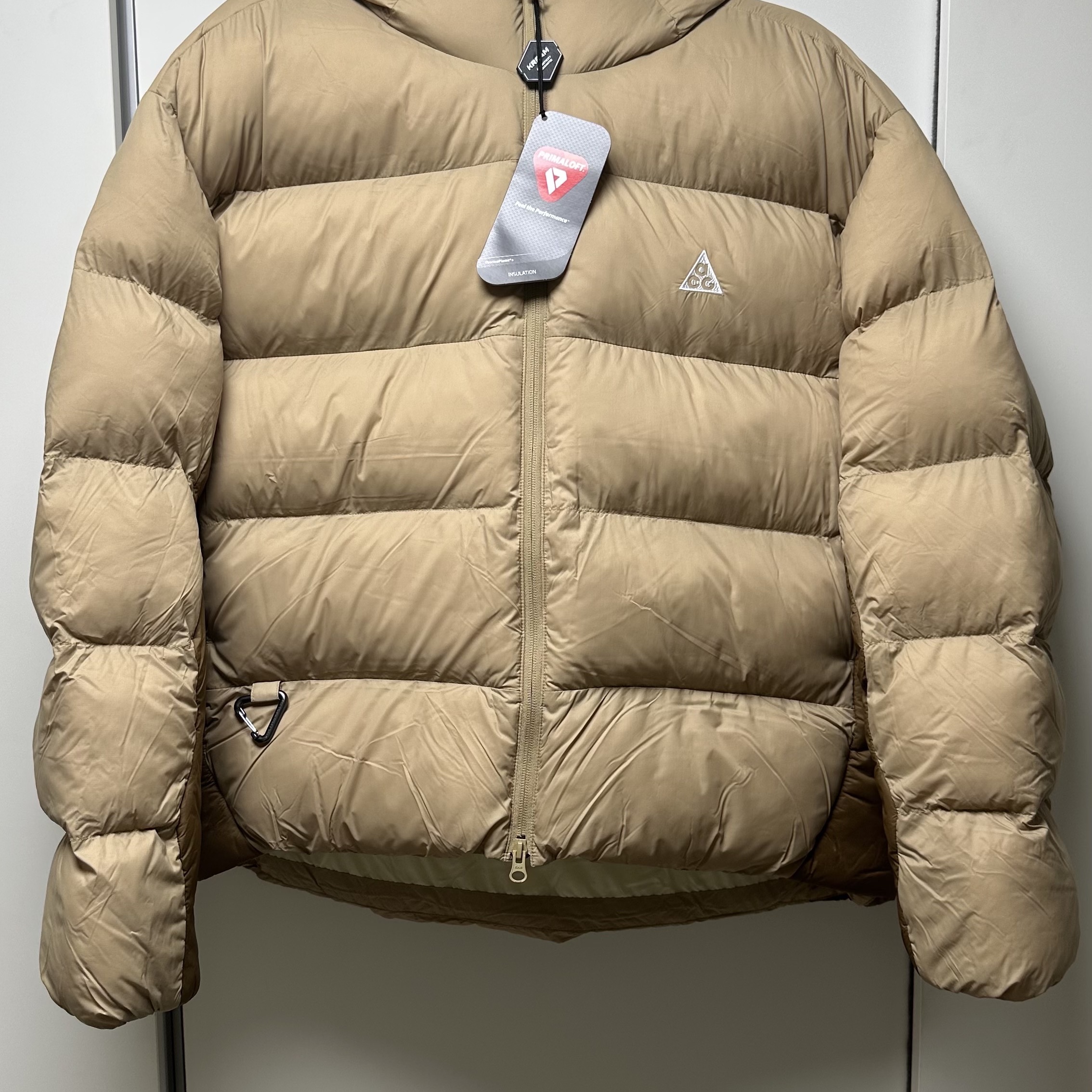 Nike ACG Therma-Fit ADV Lunar Lake Loose Hooded Jacket Parasuit Beige Moswood Brown - Asia 착용 스타일