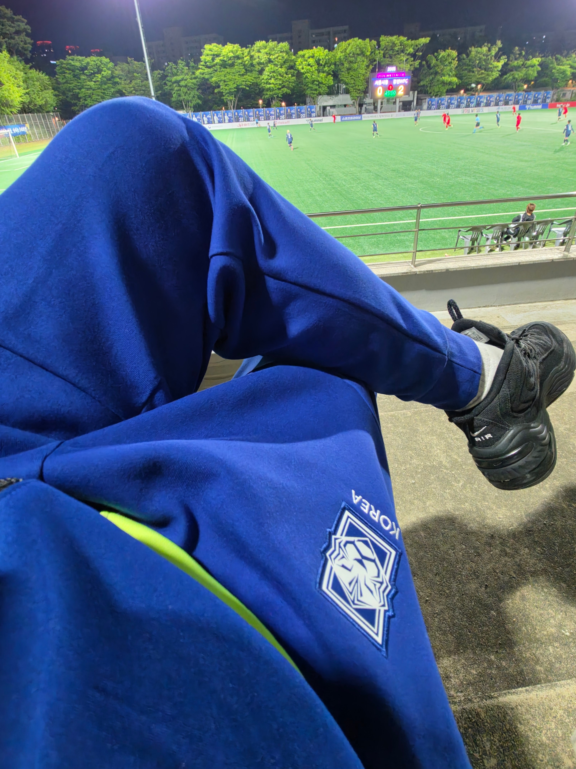 Nike Korea Tech Soccer Fleece Joggers Global Blue Black - Asia 착용 스타일