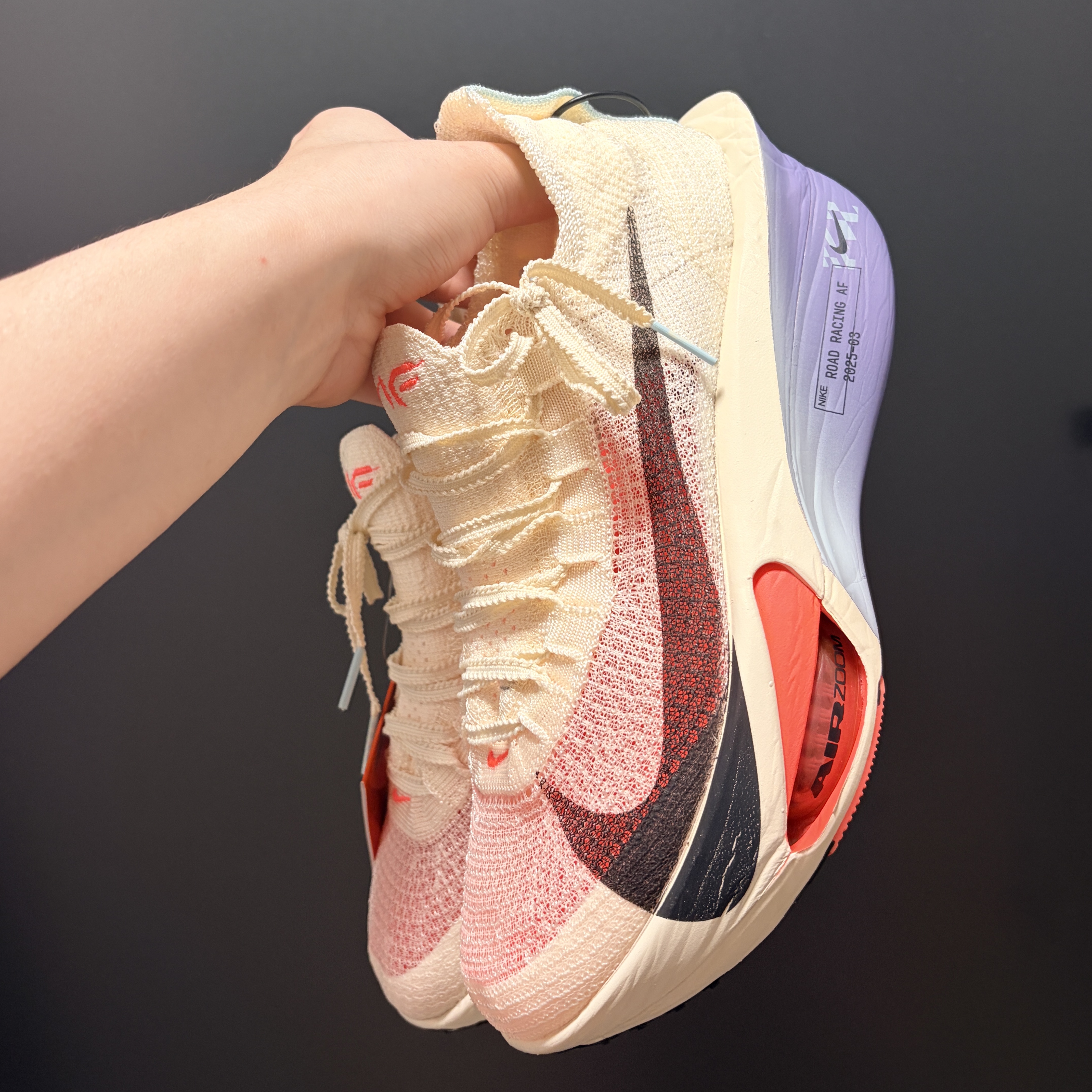 (W) Nike Air Zoom Alphafly Next% 3 Coconut Milk Dusty Amethyst 착용 스타일