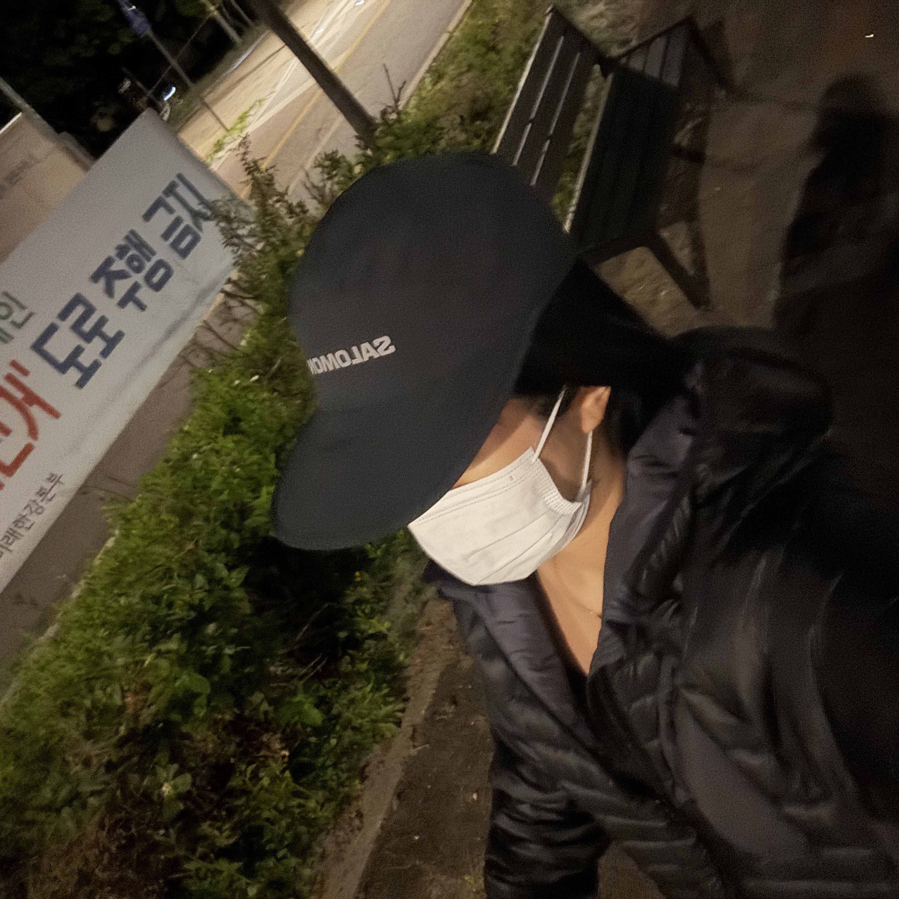 Salomon Ridge 5 Panel Cap Black 착용 스타일 - 2