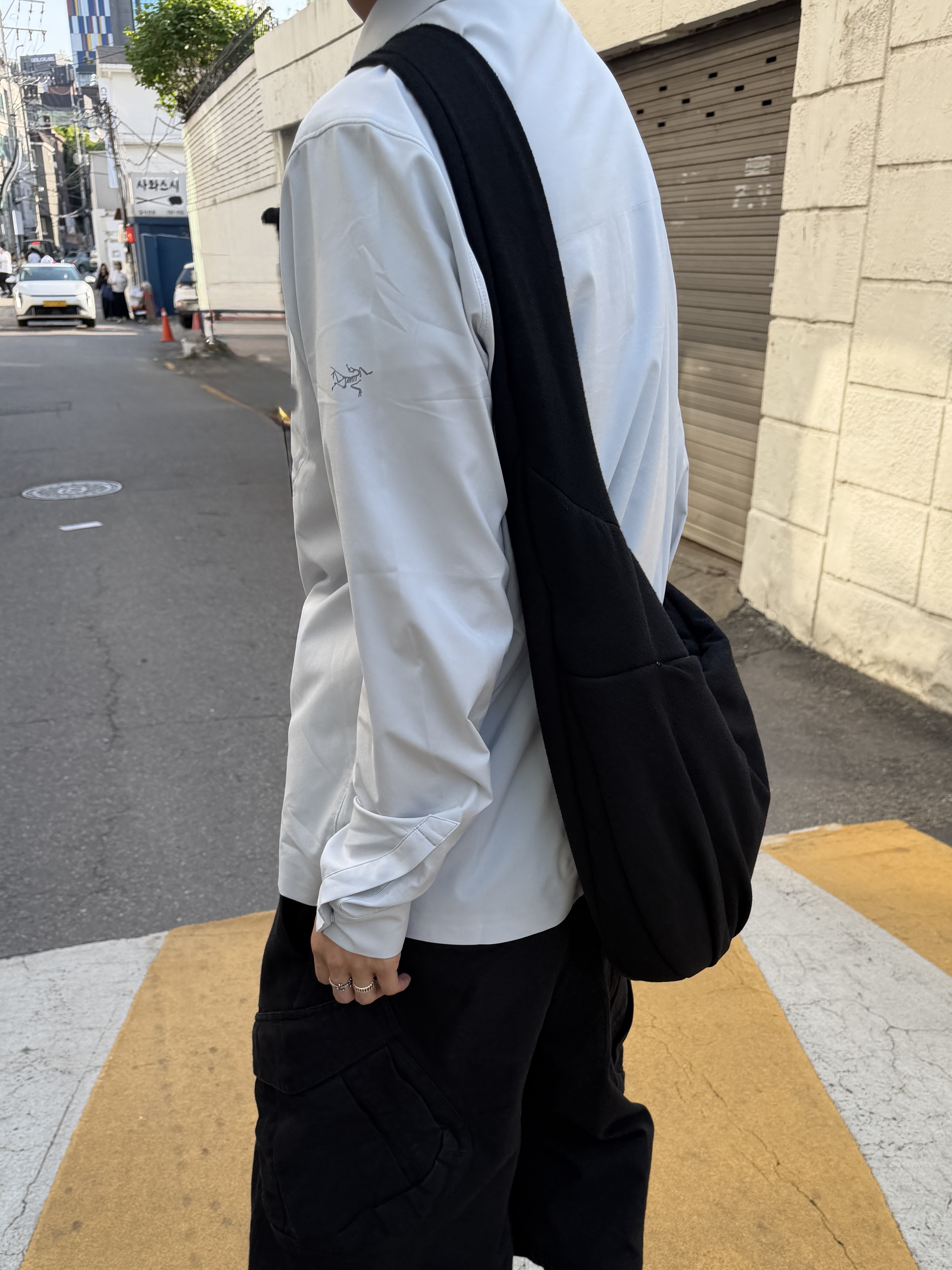 Arc'teryx Skyline LS Shirts Black, Sansan Gear Capri Pants Black_26SS 착용 스타일