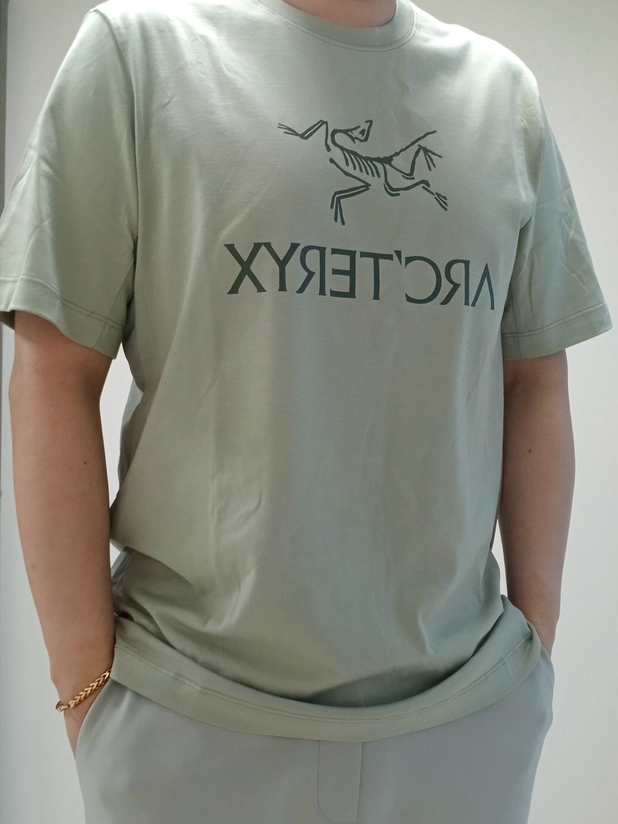 Arc'teryx Arc'word Logo SS T-Shirt Habitat 착용 스타일 - 7