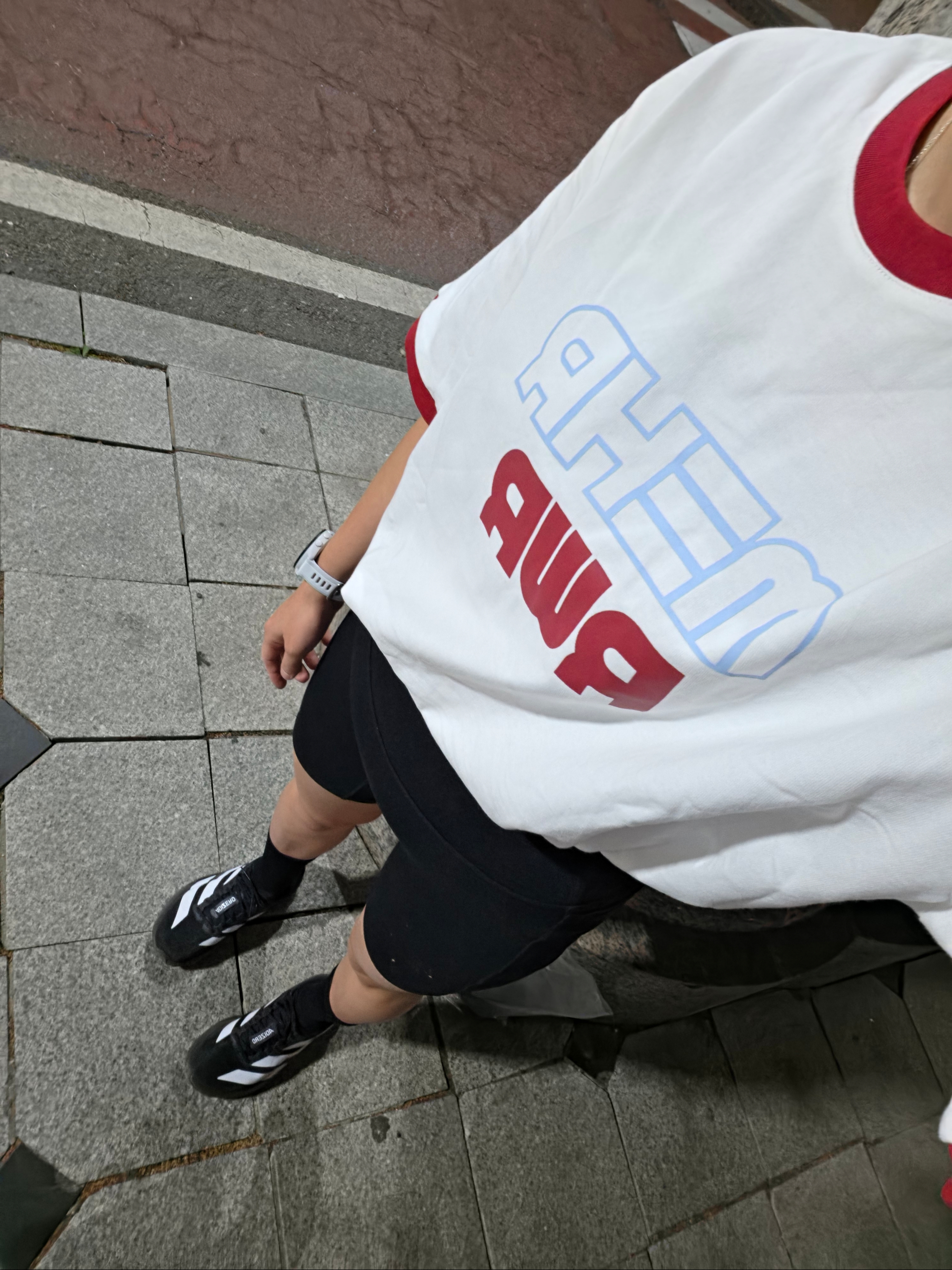 [KREAM 단독] RWR x MEHR Ringer T-Shirt White, Salomon Sense Aero Cap Black 착용 스타일 - 1