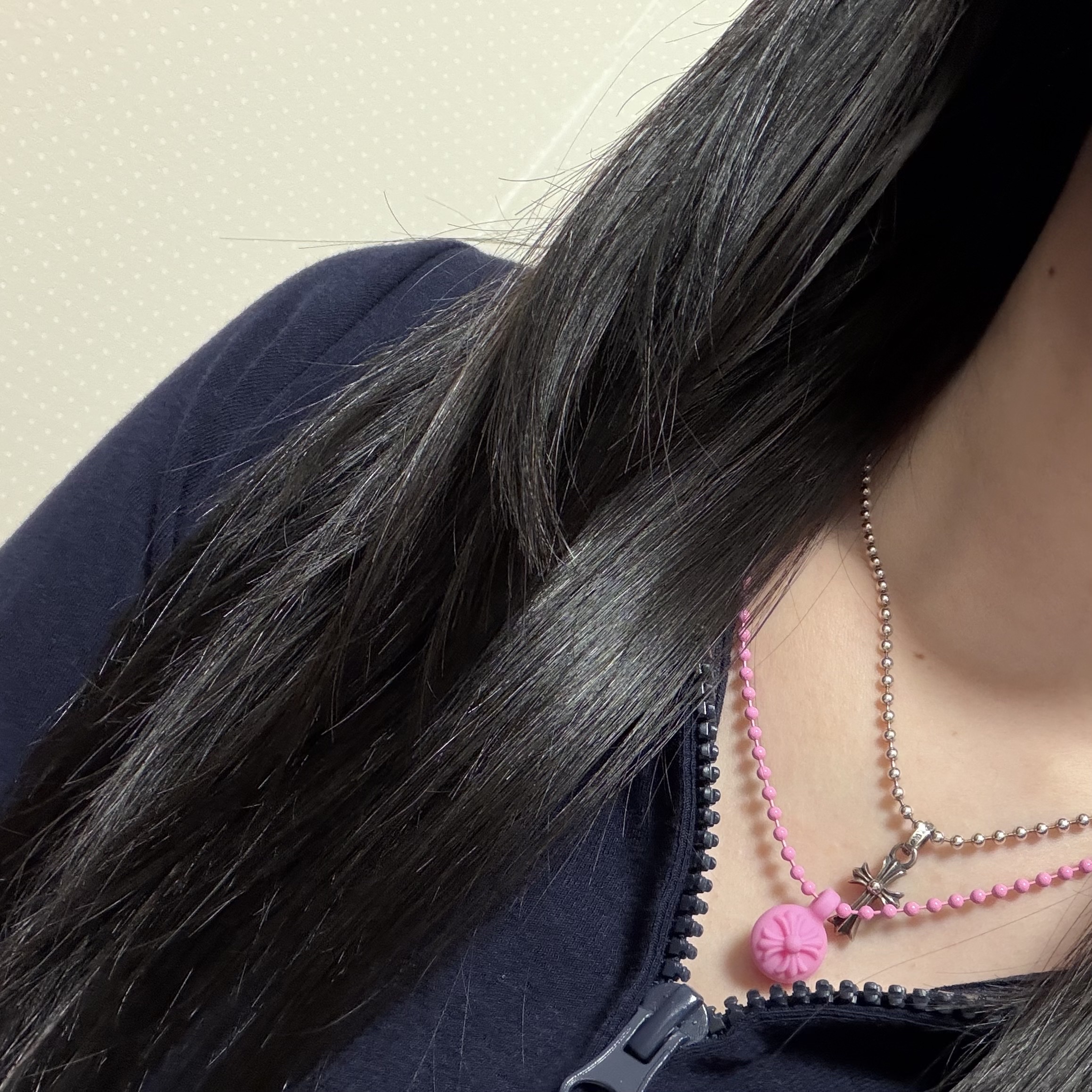 Chrome Hearts Silichrome Crossball Pendant Pink, Hansroom Chrome Hearts Baby fat crs charm 착용 스타일