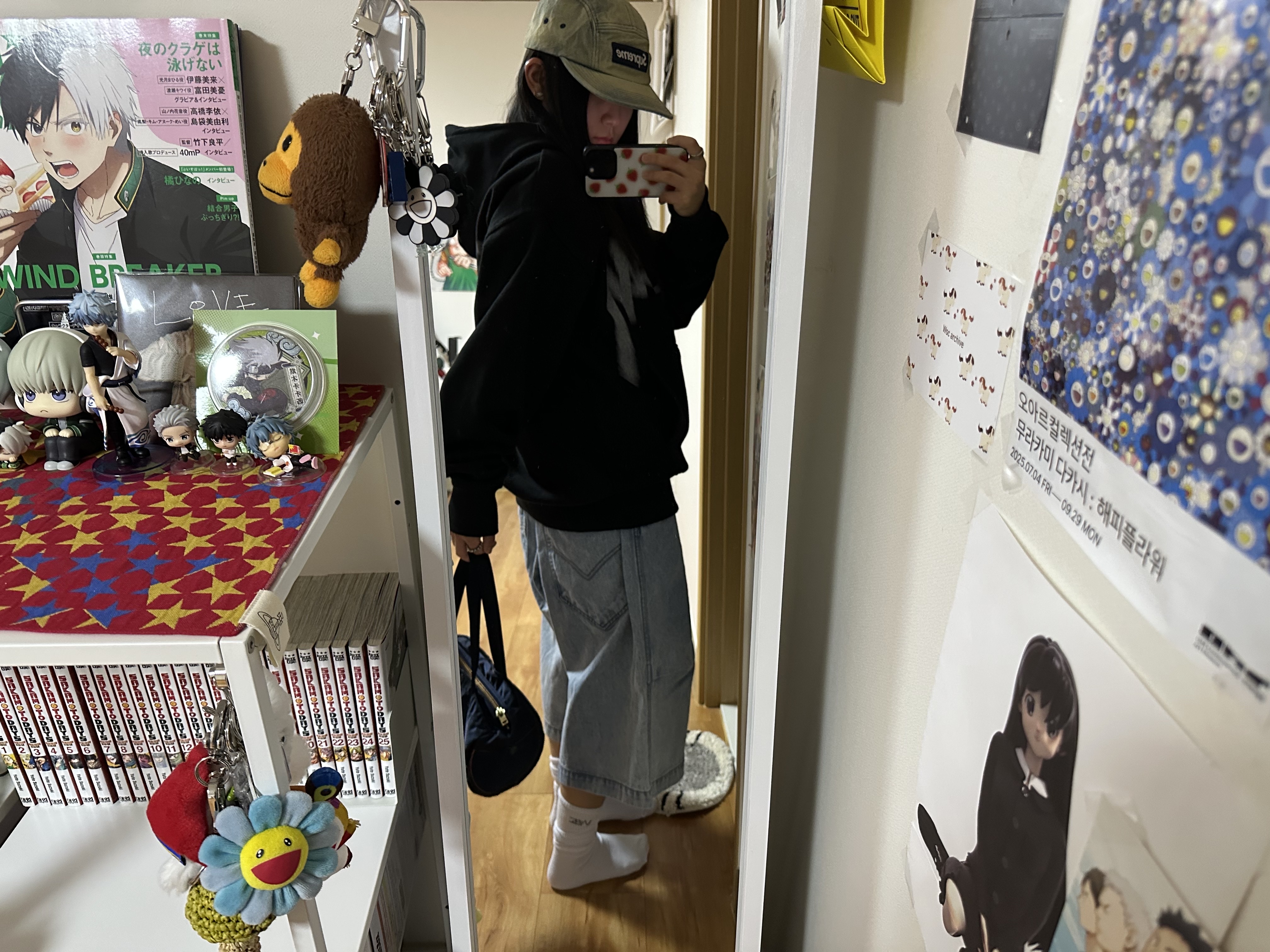 COYSEIO Round Collar Capri Shirt Navy, Supreme Washed Chino Twill Camp Cap Dirty Indigo - 24SS 착용 스타일 - 6