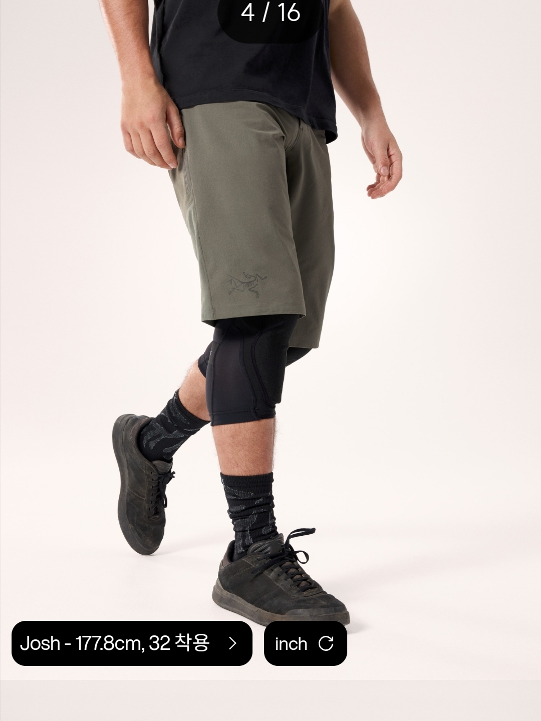 (W) Arc'teryx Rhoam Shorts Black, Arc'teryx Rhoam Shorts Black 착용 스타일 - 8