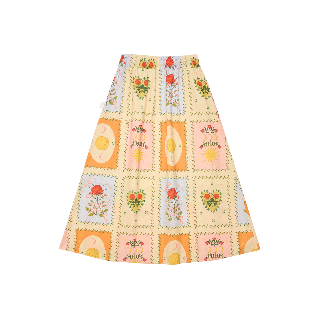 고트 80s 코튼 패턴 스커트 옐로((W) GORT 80s Cotton Pattern Skirt Yellow) - 2