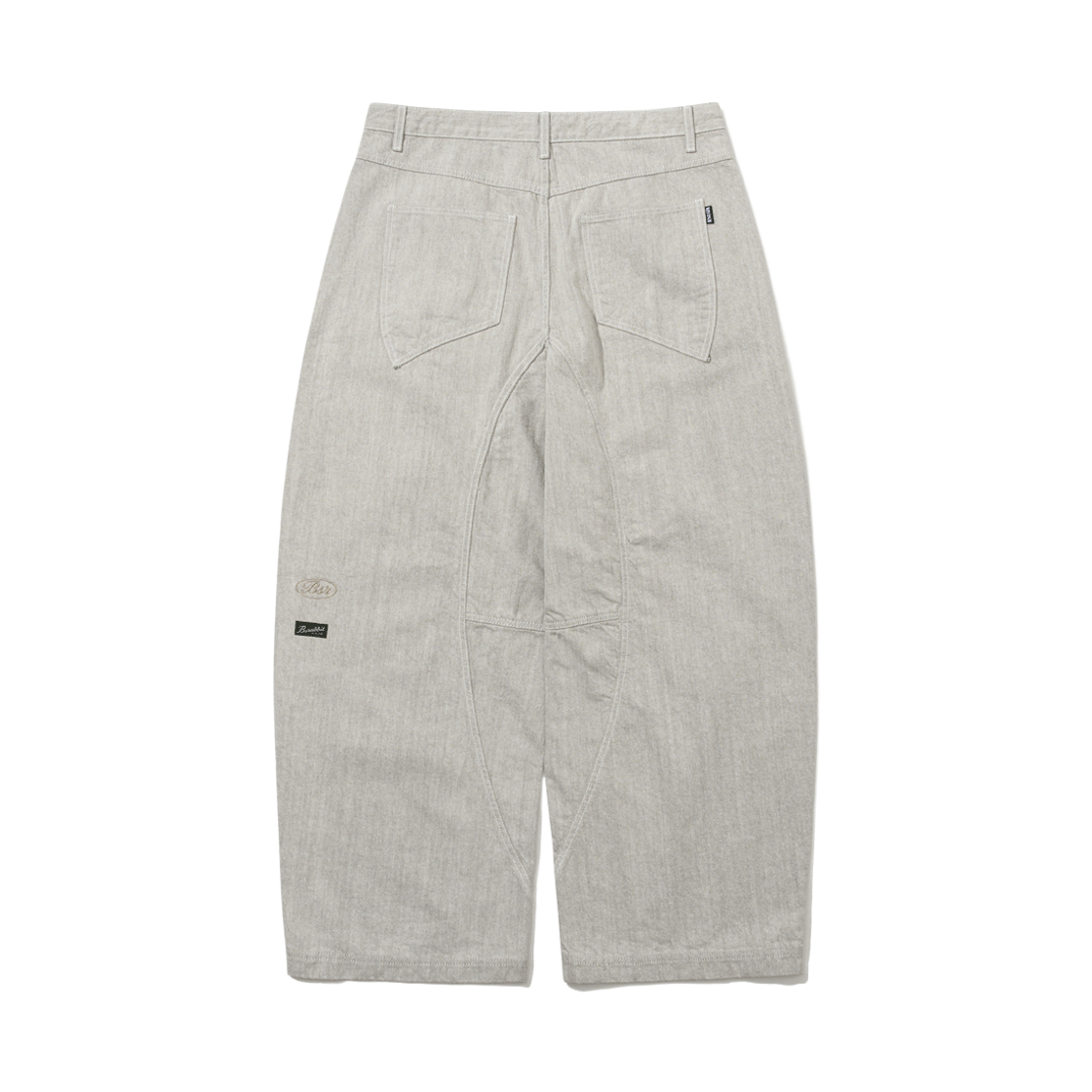 비에스래빗 배럴렉 로고 팻치 팬츠 브라운(Bsrabbit Barrel-Leg Logo Patch Pants Brown) - 2