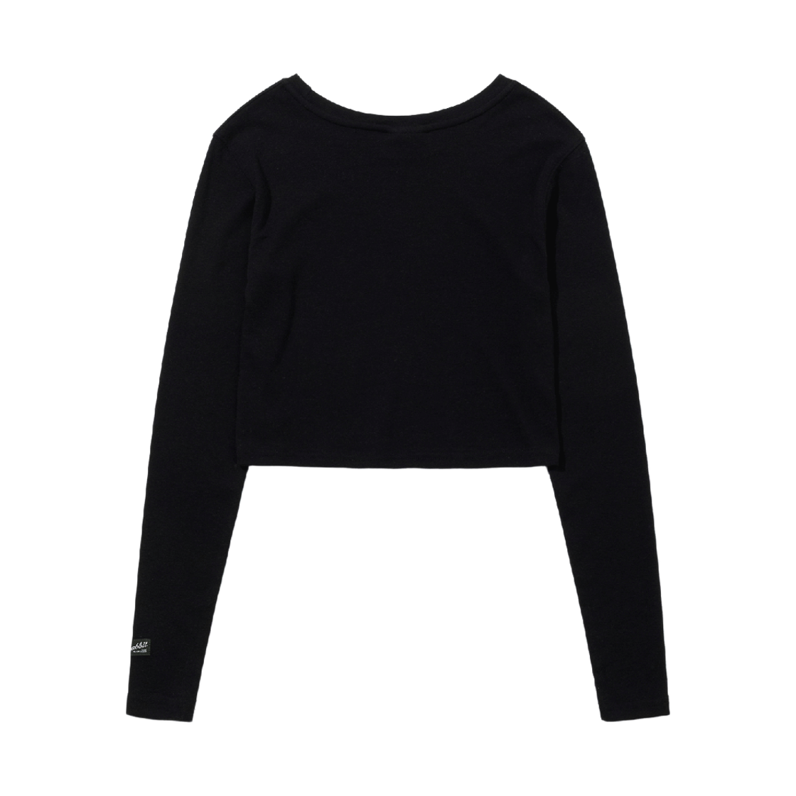 비에스래빗 포인트 로고 우먼스 크롭 롱슬리브 티셔츠 블랙(Bsrabbit Bsrbt Point Logo Women's Crop Long Sleeve Black) - 2