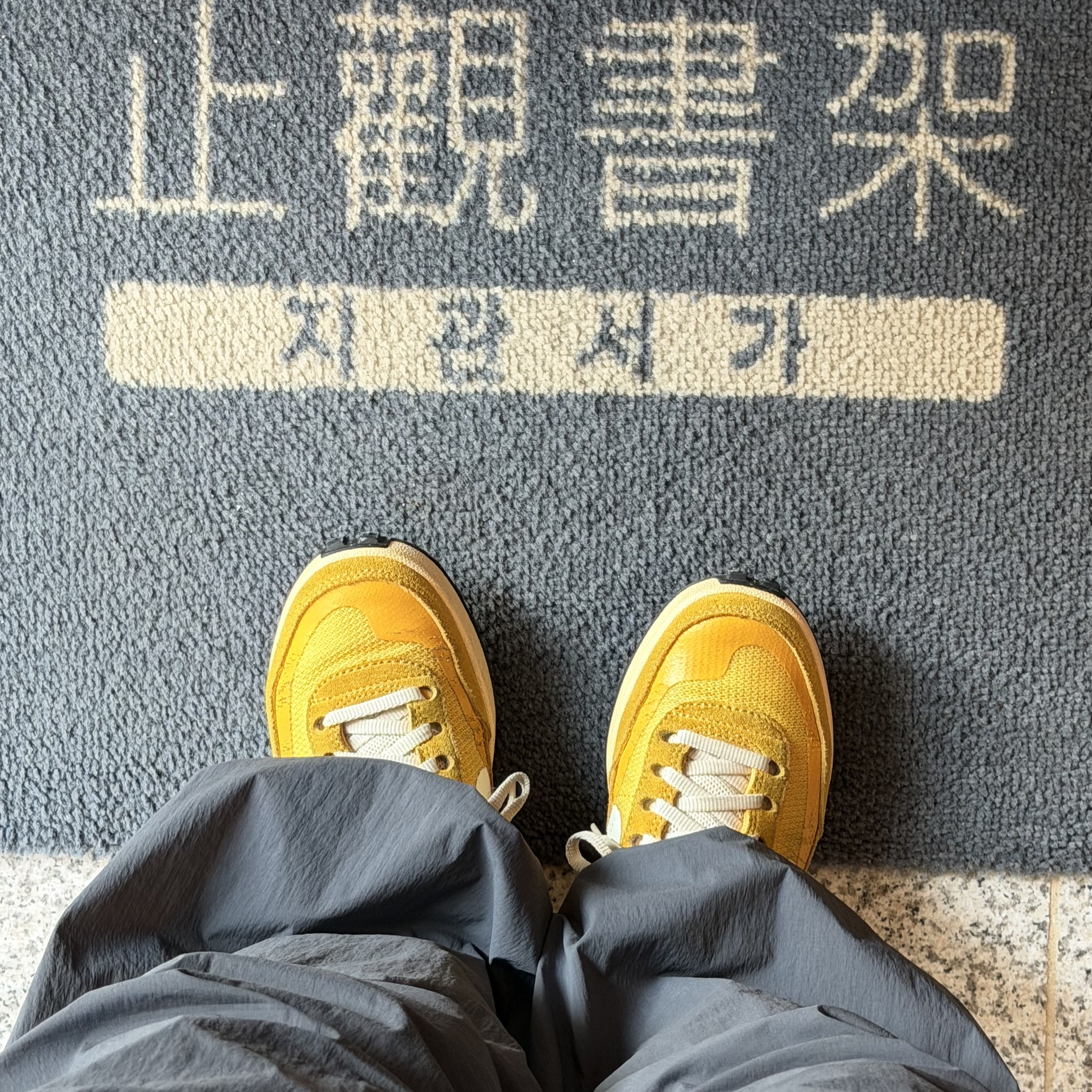 Salomon Pinnacle LT Pants Black, Adidas Yeezy Slide Bone 착용 스타일 - 2