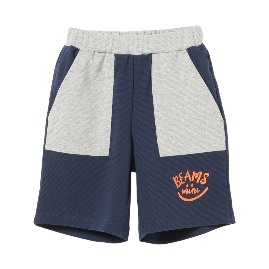 (키즈) 빔즈 미니 리플 스마일 쇼츠 네이비((Kids) Beams Mini Ripple Smile Shorts Navy)