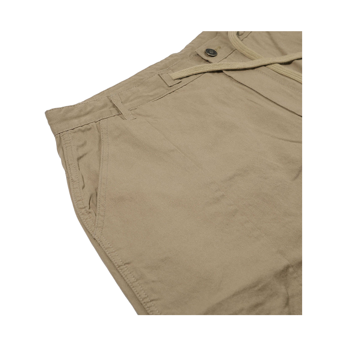 비에스래빗 와이드렉 드로우스트링 코튼 팬츠 애쉬 카키(Bsrabbit Wide-Leg Drawstring Cotton Pants Ash Khaki) - 4