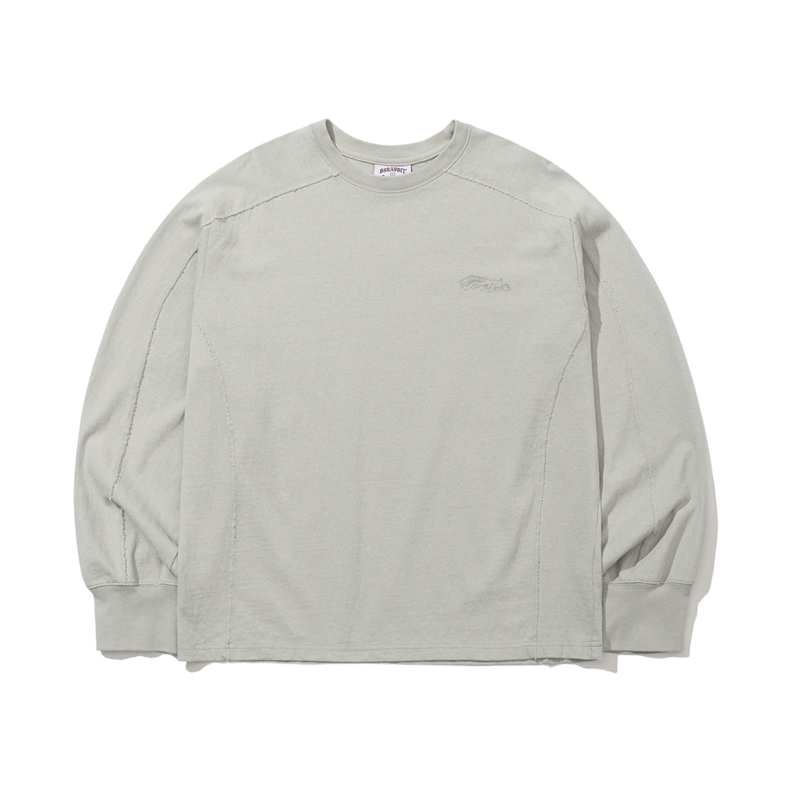 BSR26SSTS005 Bsrabbit Laser Logo Washed Long Sleeve Ivory