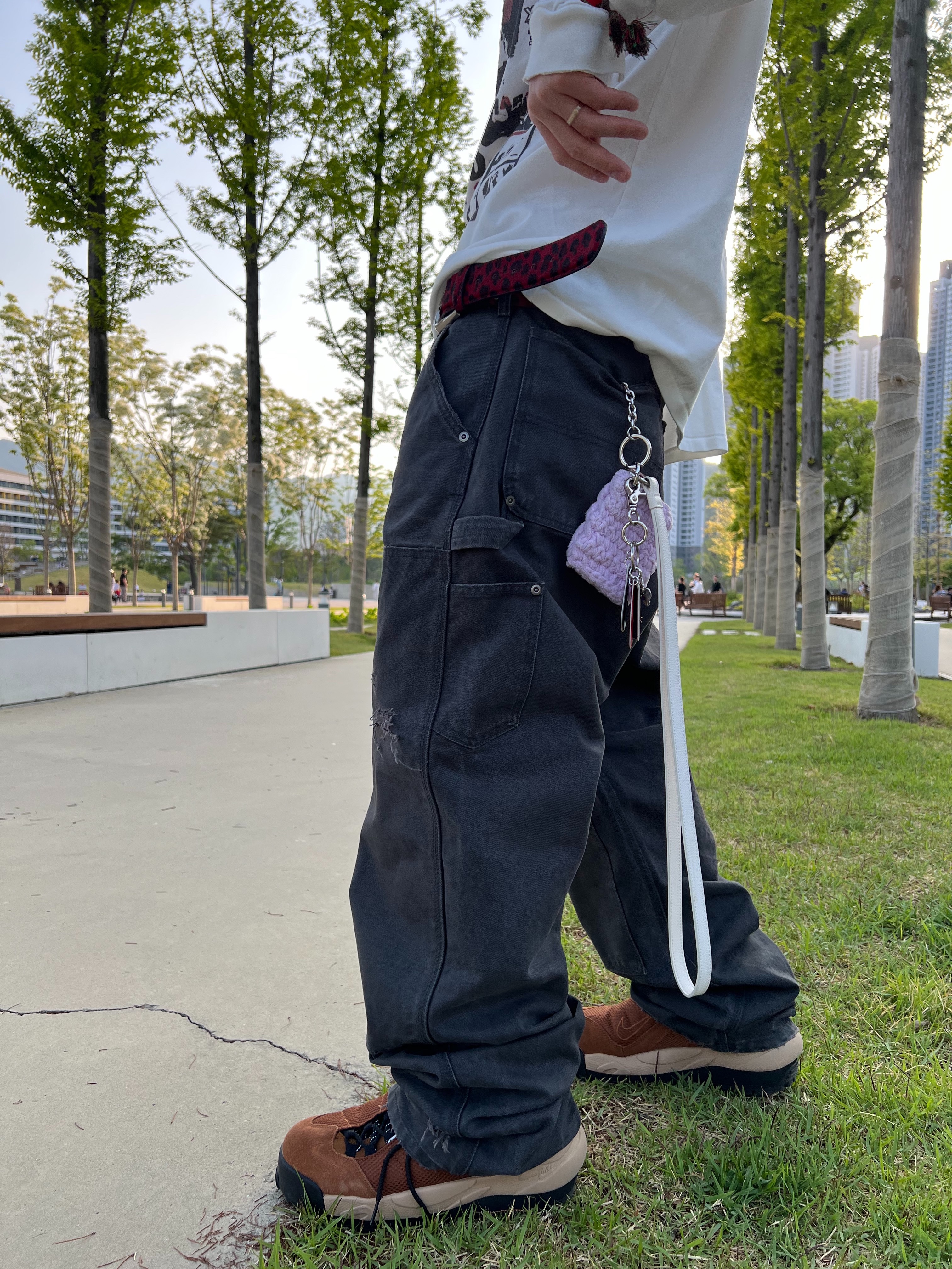 qAp 5-1 Long Sleeve T-Shirt Cream, Nike x Sacai Magmascape SP Pecan 착용 스타일 - 7