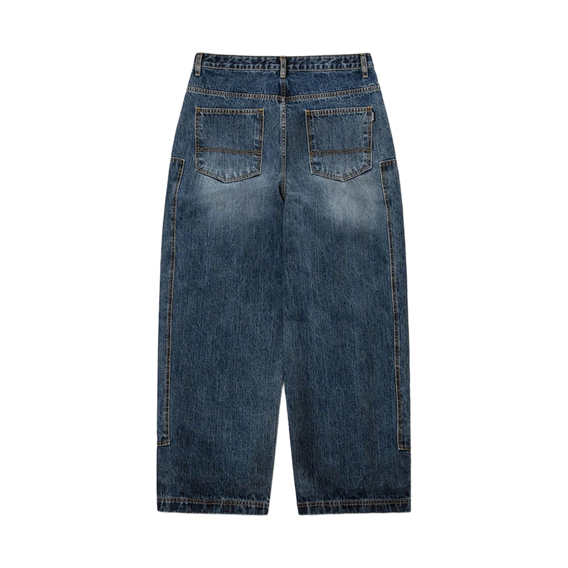 비에스래빗 컷아웃 데미지드 데님 팬츠 워시드 인디고(Bsrabbit Cut-Out Damaged Denim Pants Washed Indigo) - 2