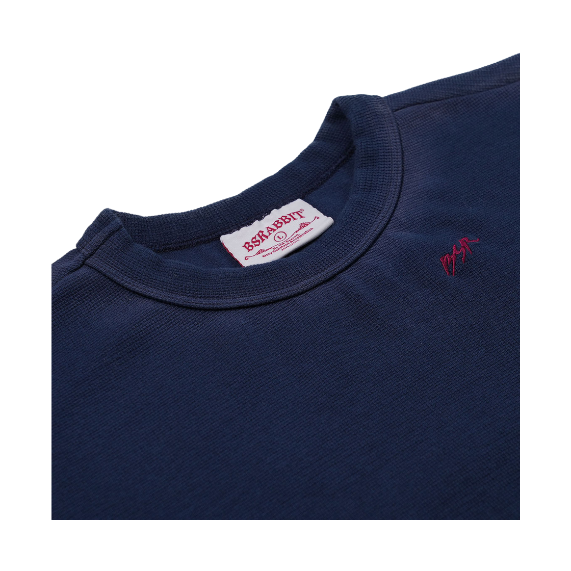 비에스래빗 로고 패치 워시드 롱슬리브 티셔츠 네이비(Bsrabbit Logo Patch Washed Long Sleeve Navy) - 3