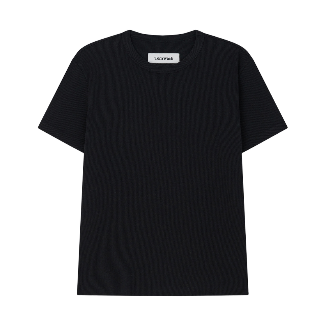 토니웩 소프트 립드 피티드 티셔츠 블랙(Tonywack Soft Ribbed Fitted T-Shirt Black)
