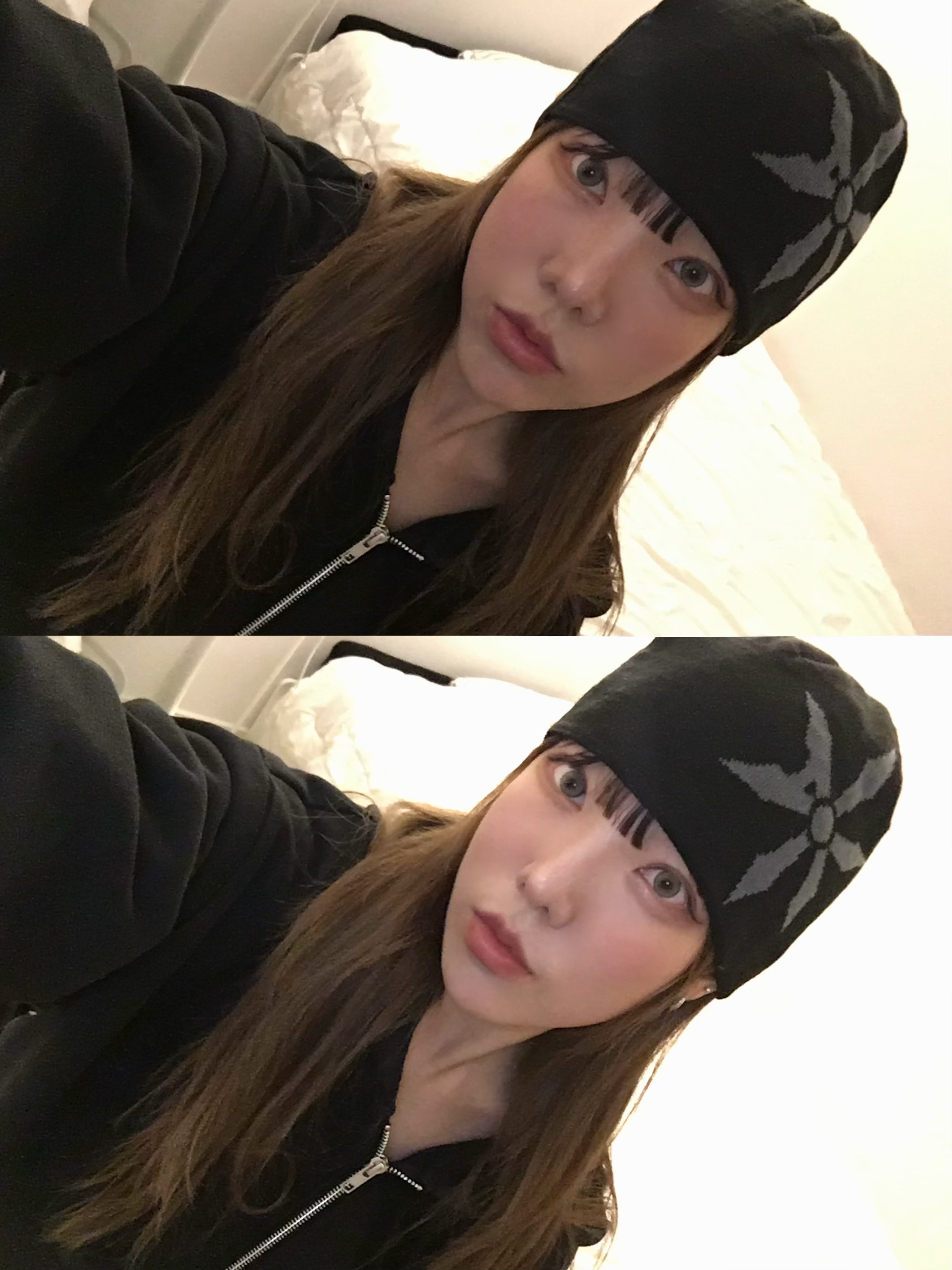 AX CONNECTION Compass Logo Beanie (Lightweight) 착용 스타일 - 3