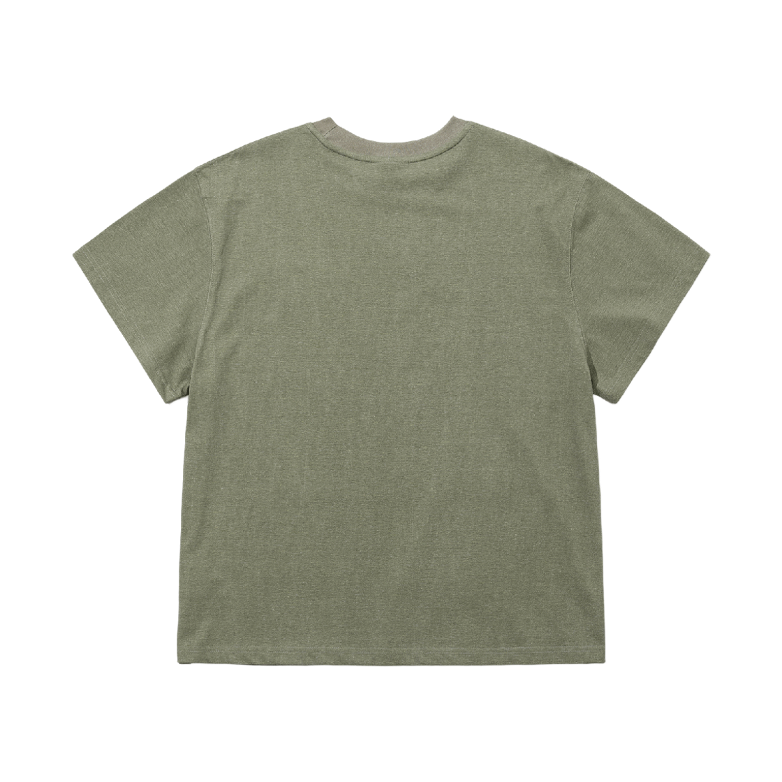 비에스래빗 비에스알 로우 엣지 로고 패치 반팔티셔츠 카키(Bsrabbit Bsr Raw-Edge Logo Patch SST Khaki) - 2