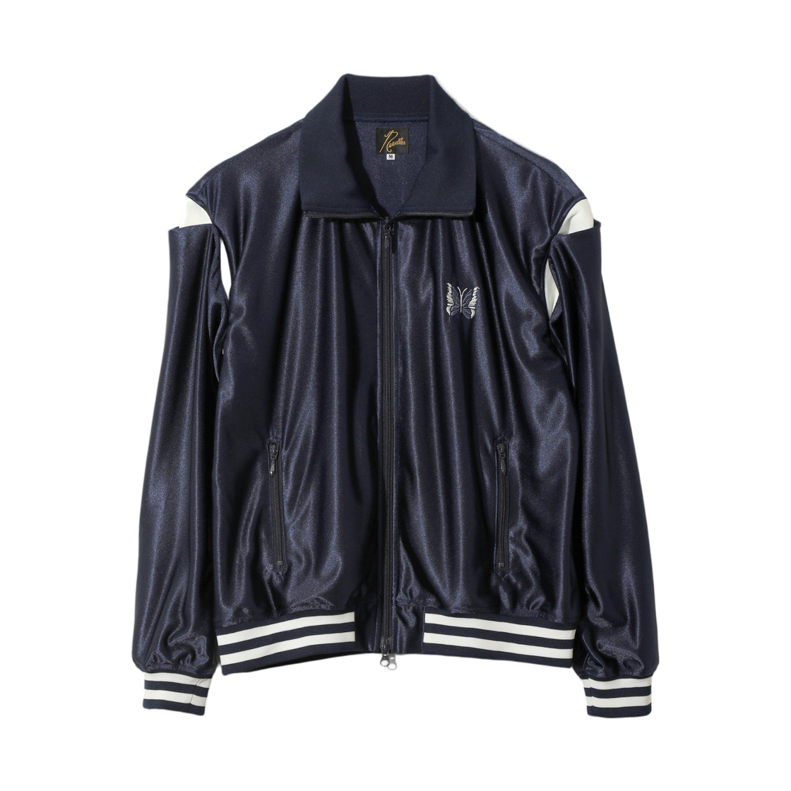 SX217A Needles Track Jacket Tricot Sateen Navy