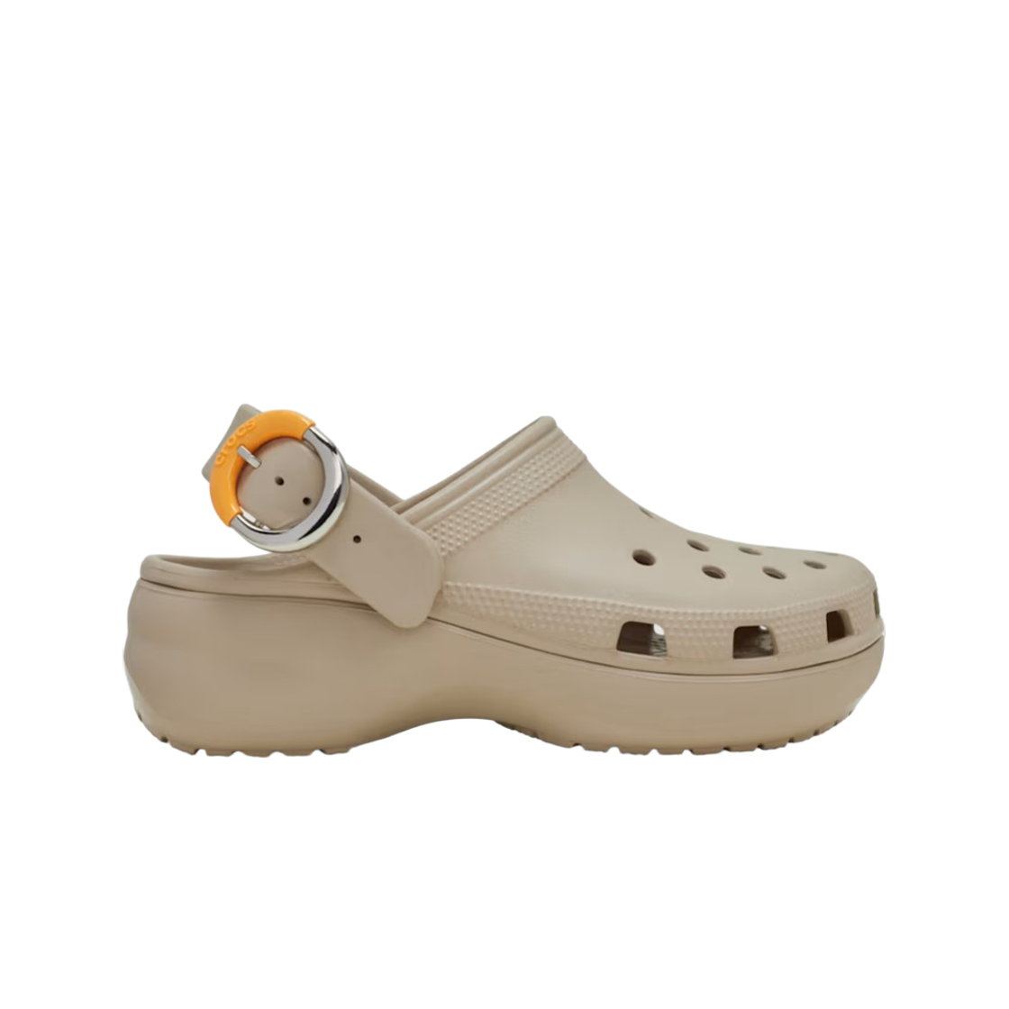 213230-2NM (W) Crocs Classic Platform Dipped Buckle Clog Sepia