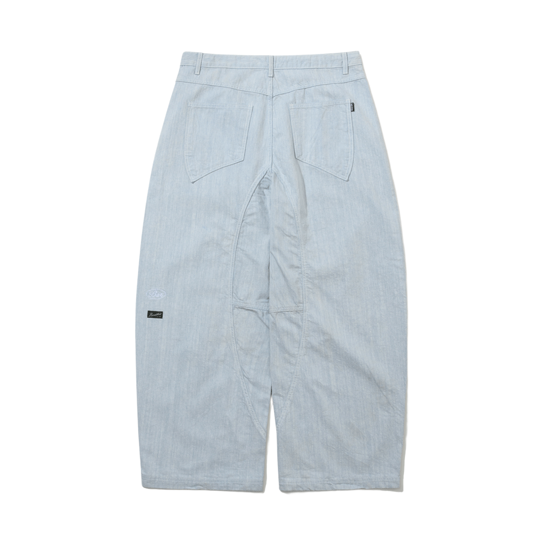 비에스래빗 배럴렉 로고 팻치 팬츠 스카이(BsrabbitBarrel-Leg Logo Patch Pants Sky) - 2