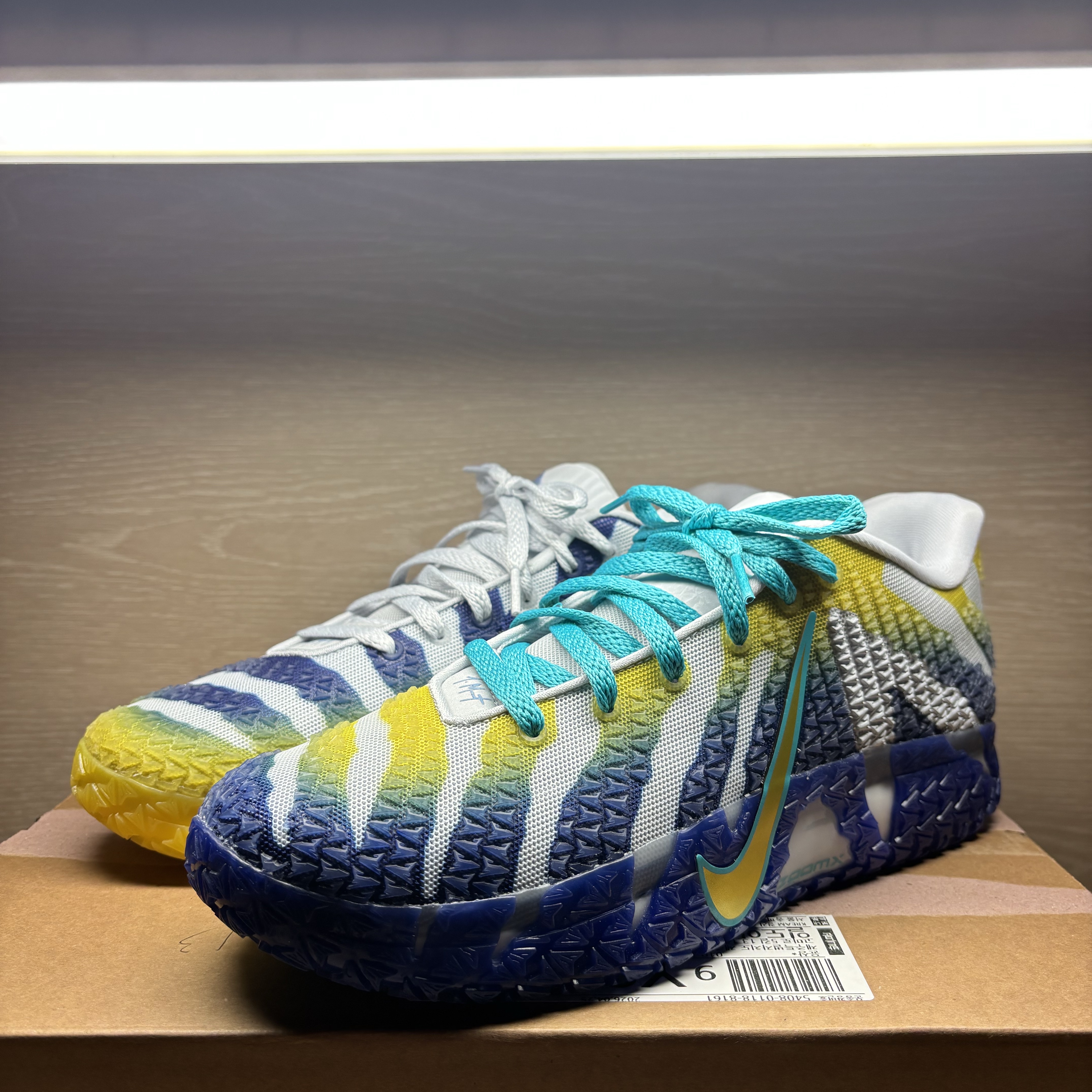 Nike Ja 3 EP Pure Platinum Deep Royal Blue 착용 스타일
