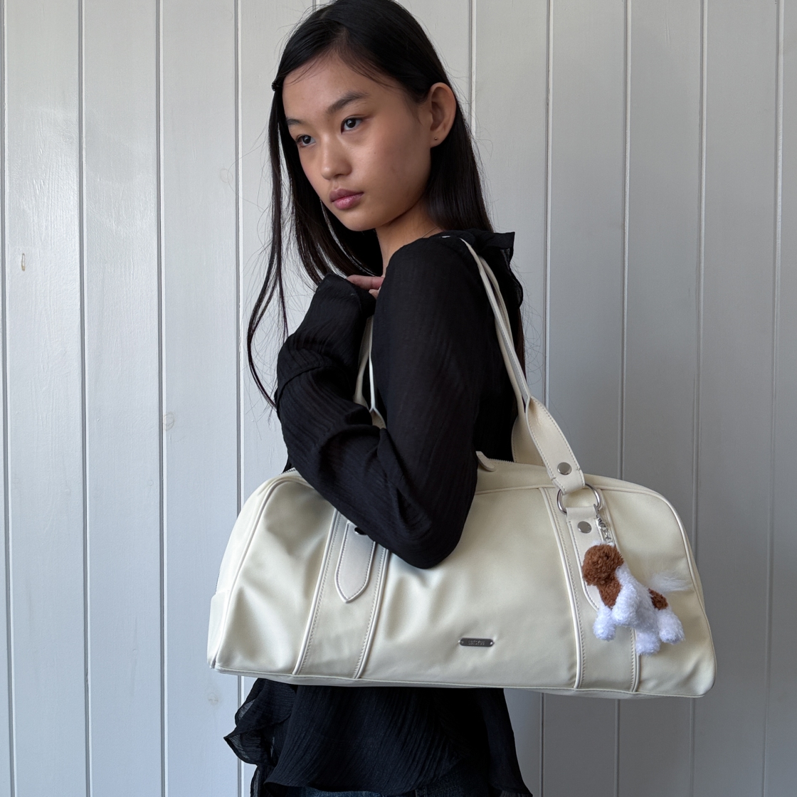 라츠유 비비 보스턴 백 아이보리(LOTS YOU Vivi Boston Bag Ivory) - 3
