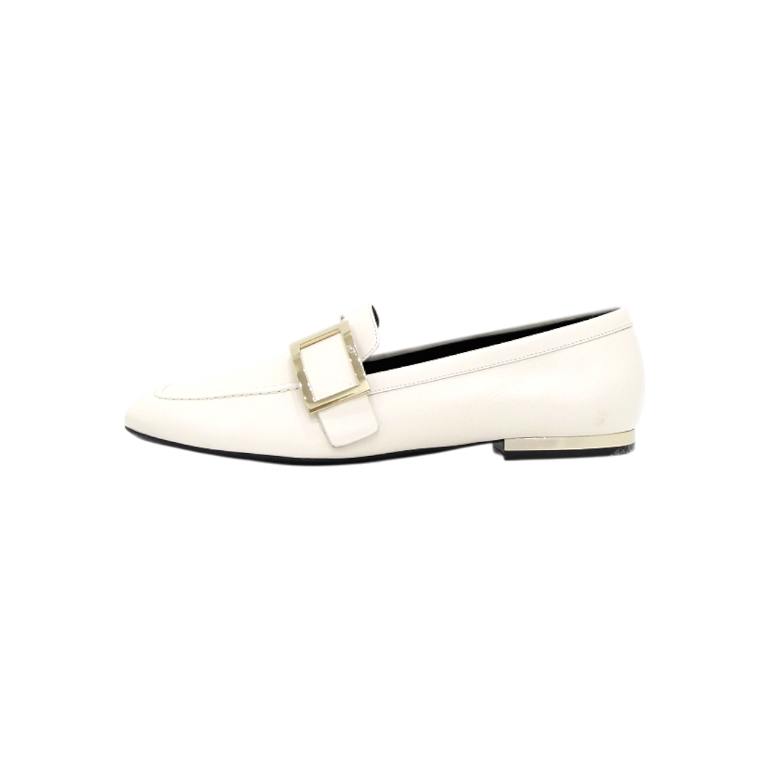 IT9RF85HK2P2 Roger Vivier RVW44918400BSSC019 White Leather Gold Buckle Women Loafers