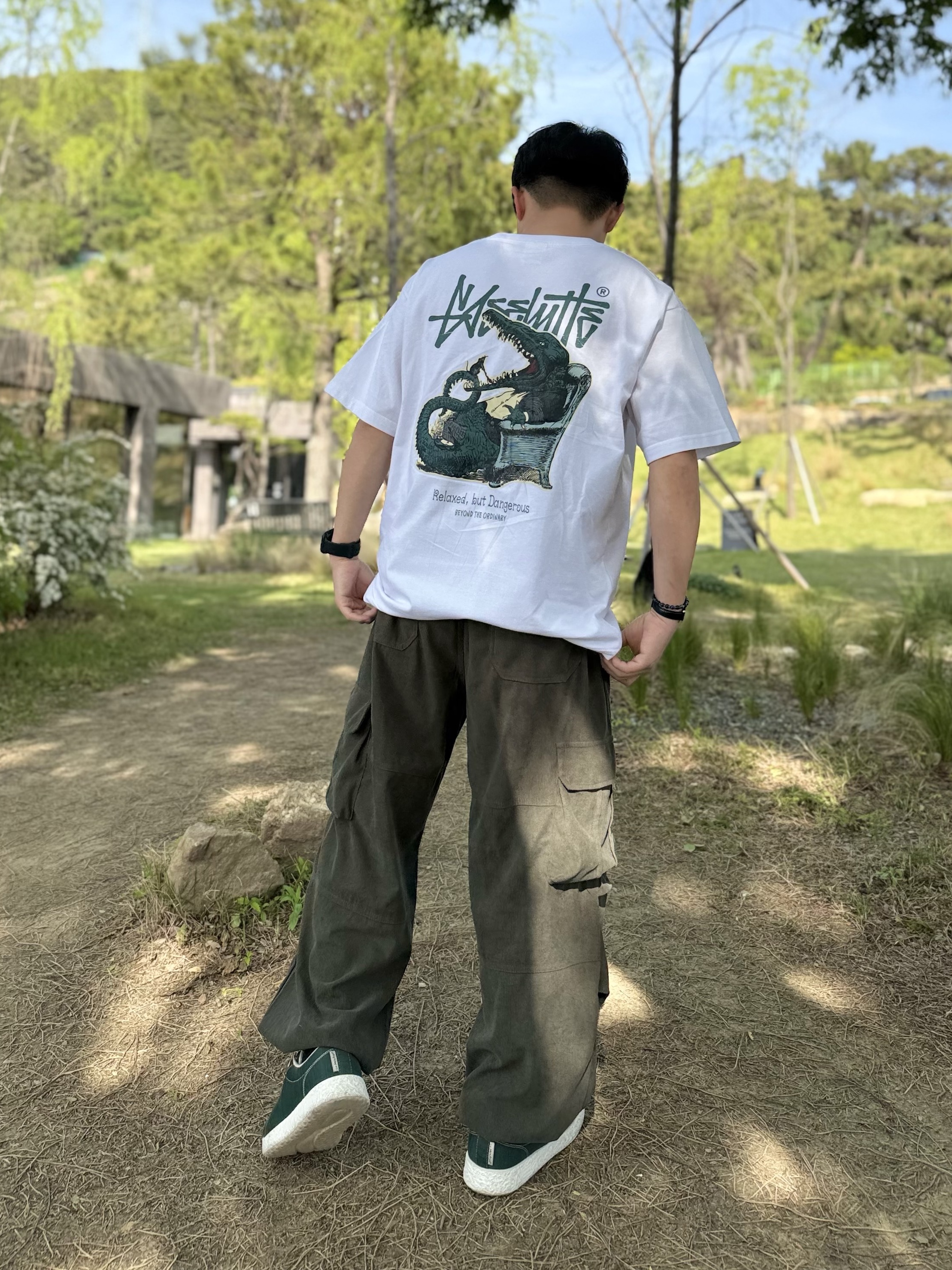 [6% 적립] LeMouton Buddy Darkgreen 착용 스타일 - 1
