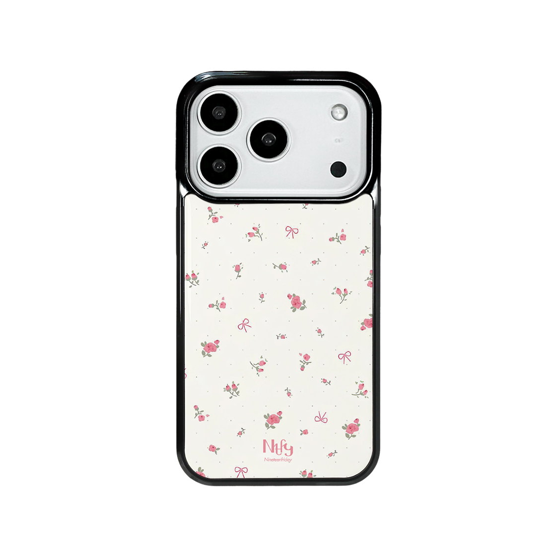 0015 NINETEENFRIDAY Mini Ribbon Flower Magsafe Epoxy Case - Beige