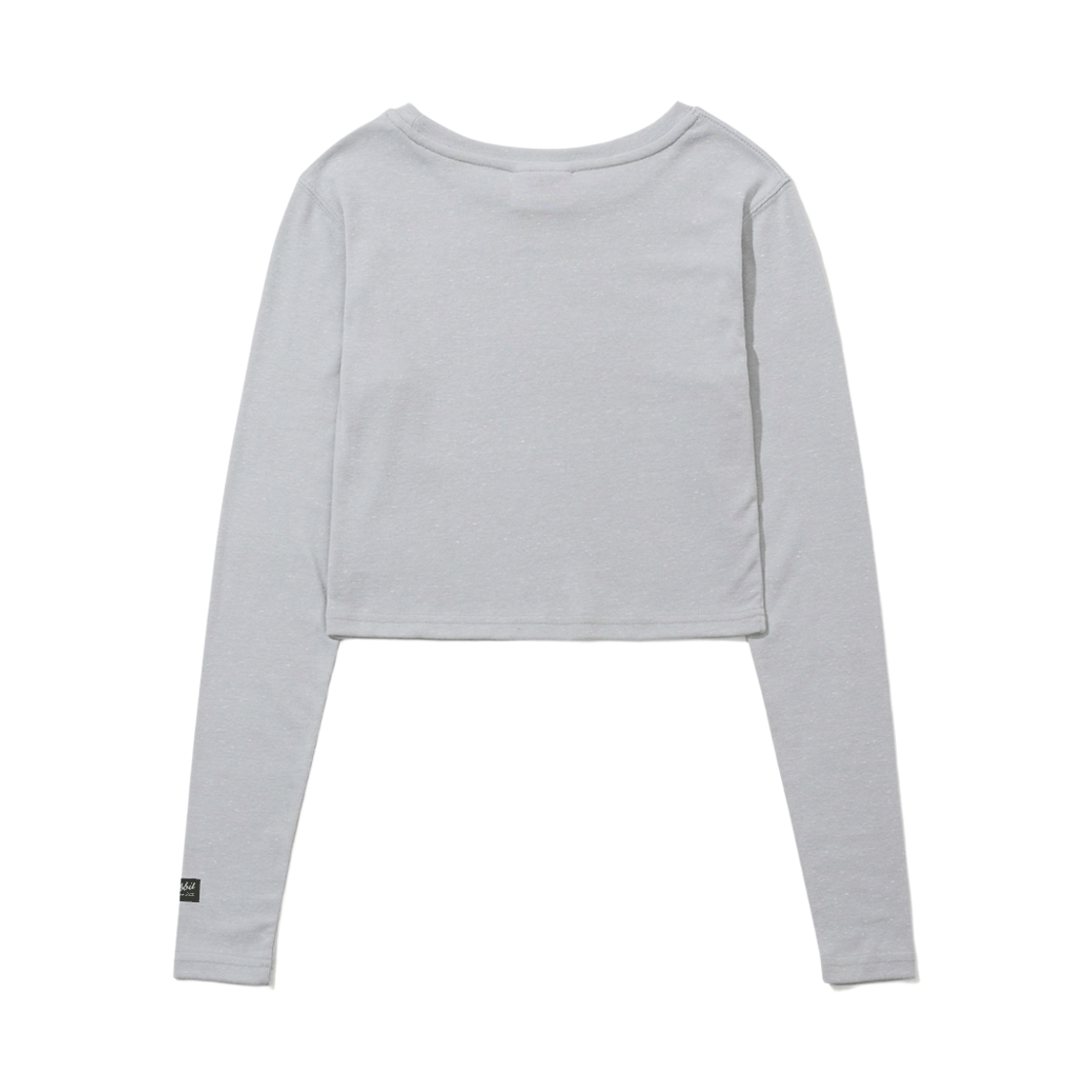 비에스래빗 래빗 홀 로고 우먼스 크롭 롱슬리브 티셔츠 페일 그레이(Bsrabbit Rabbit Hole Logo Women's Crop Long Sleeve Pale Gray) - 2