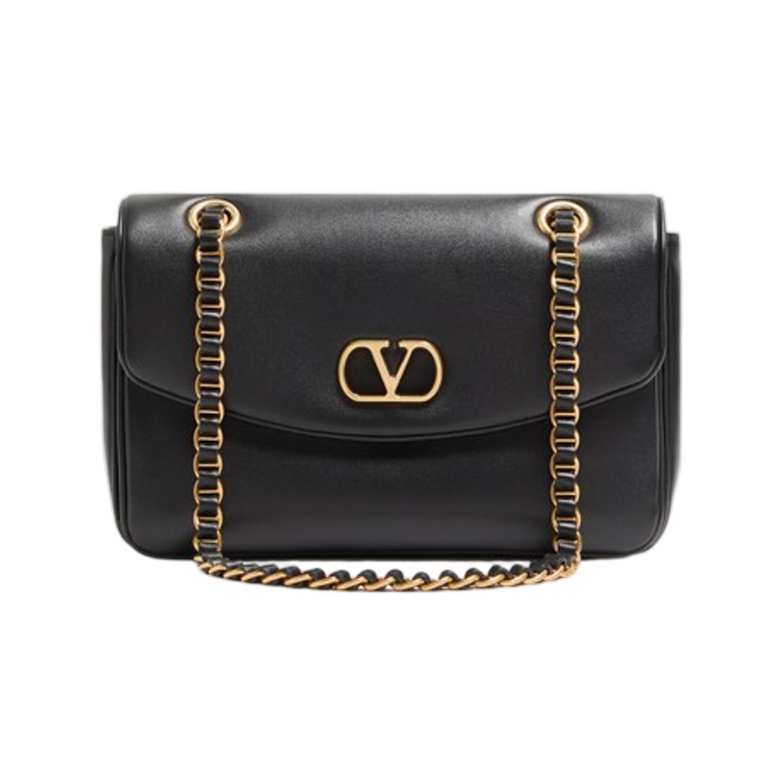 WB0T57AIR0NO Valentino Garavani Djuna Medium Chain Bag in Nappa Leather Black