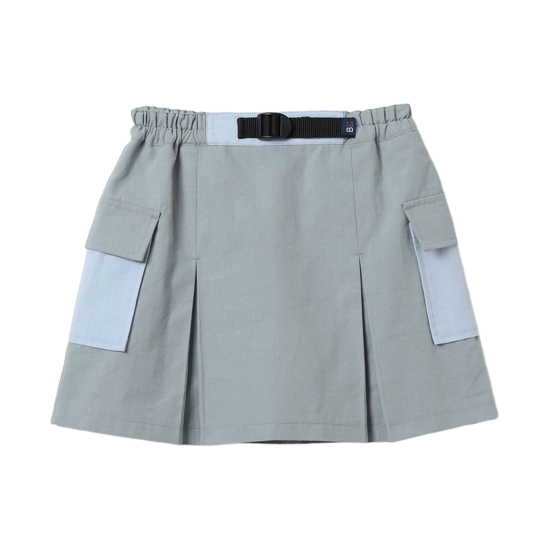 (키즈) 빔즈 미니 턱 벨티드 쇼츠 트윈 스커트 그레이시 블루((Kids) Beams Mini Tucked Belted Shorts Twin Skirt Greyish Blue) - 1