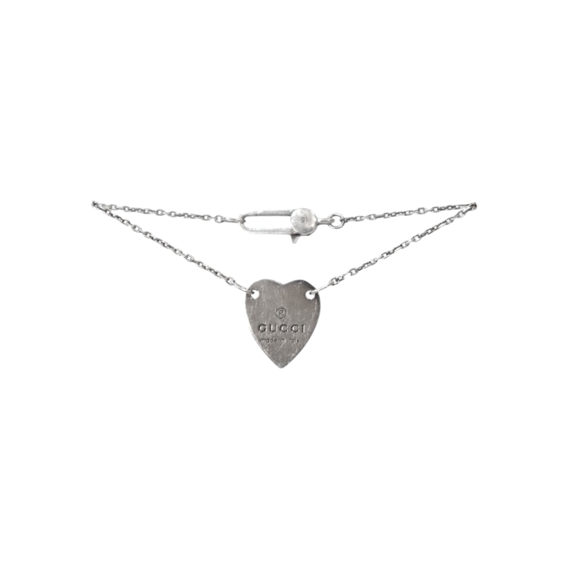 ITWBU87QJL97 Gucci Trademark Heart Silver Bracelet C-B55007