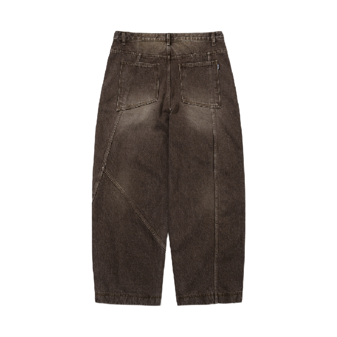 비에스래빗 애쉬메트릭 워시드 데님 팬츠 러스트(Bsrabbit Asymmetric Washed Denim Pants Rust) - 2