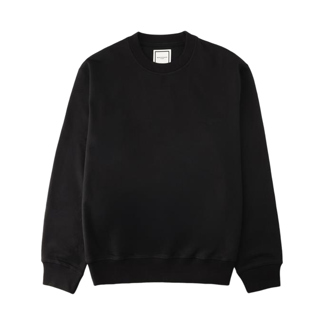 W253TS21723B Wooyoungmi Embroidered Label Sweatshirt Black - 25FW