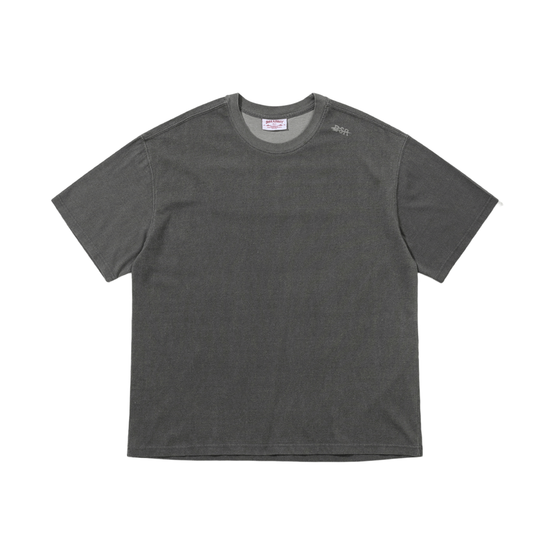 비에스래빗 백 소운 패치 레이져 프린트 그래픽 반팔티셔츠 다크 그레이(Bsrabbit Back Sewn Patch Laser-Print Graphic SST Dark Gray)