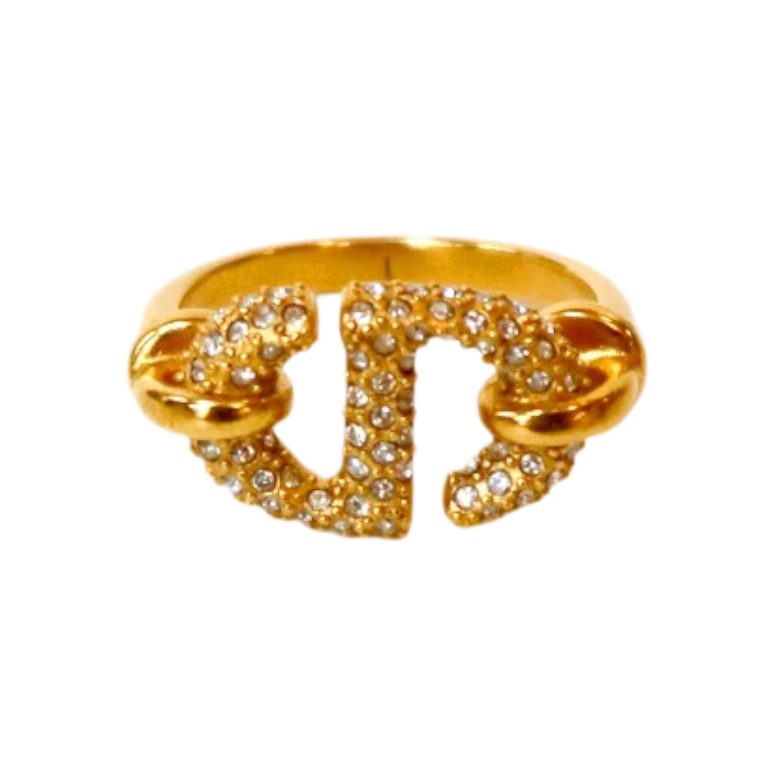 ITH77VT2IRWN Dior Cubic Navy CD Gold Ring A-B55106