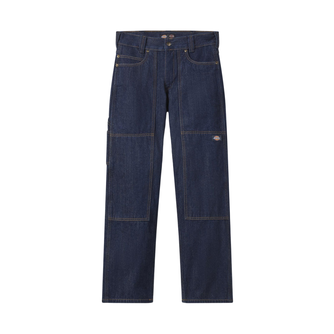 디키즈 x 할리 데이비슨 더블 니 데님 카펜터 팬츠 린스드 인디고 블루(Dickies x Harley Davidson Double Knee Denim Carpenter Pants Rinsed Indigo Blue)