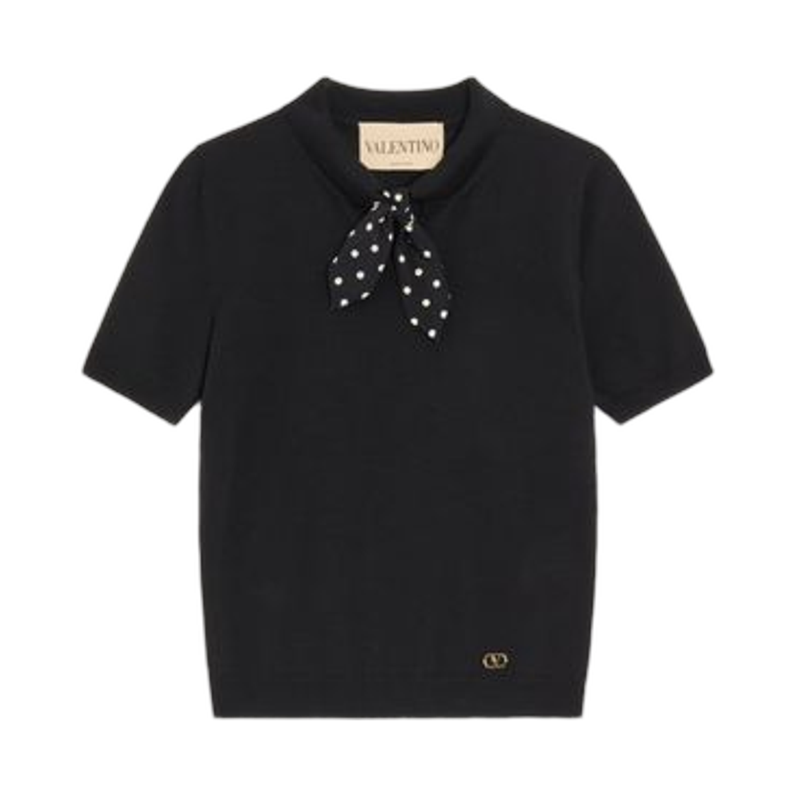 BKC75JAF60NO (W) Valentino Knit Top Black