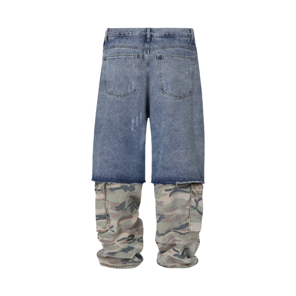 코너블레스 카모 레이어드 데님 팬츠 미드블루(CORNERBLESS Camo Layered Denim Pants Mid Blue) - 3